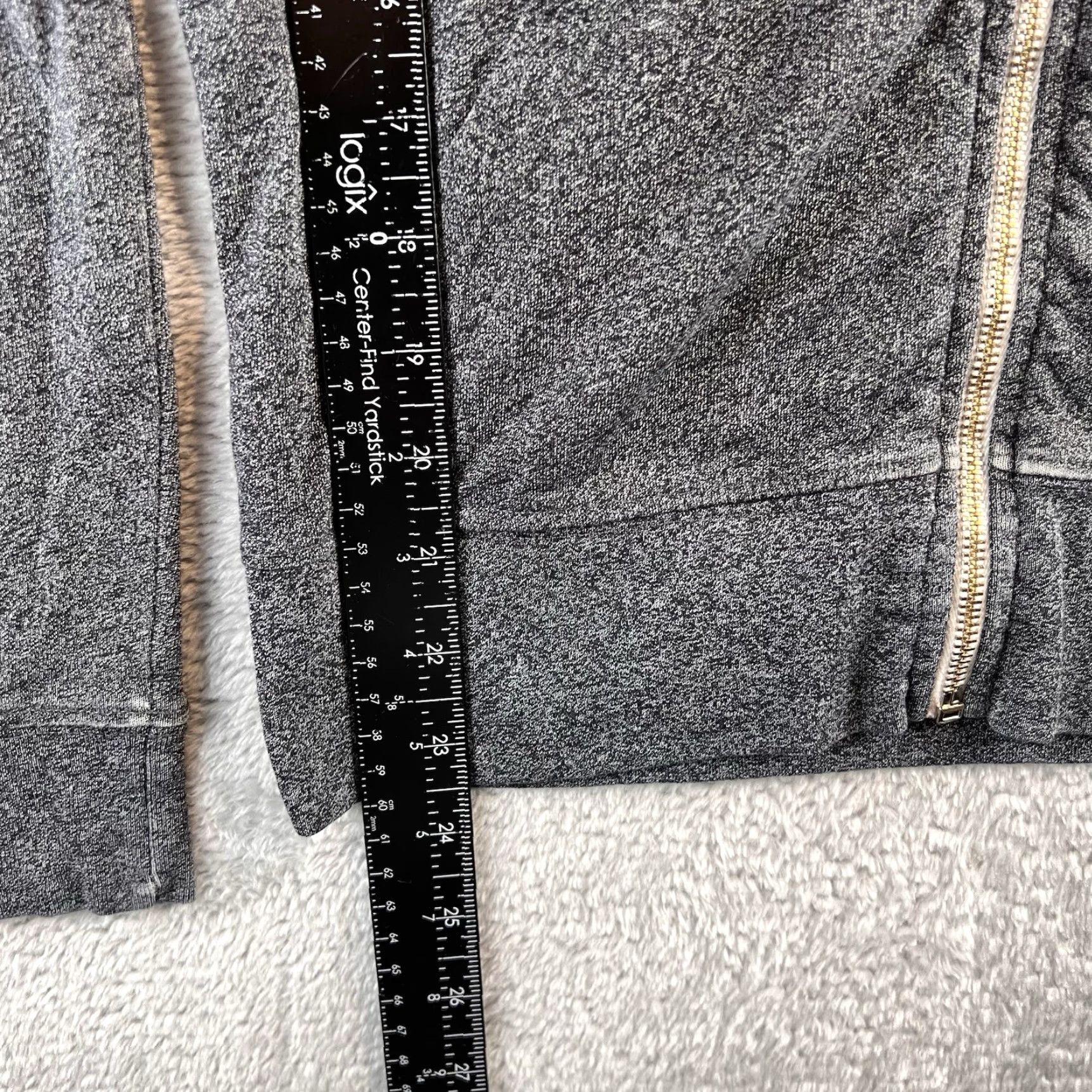 Vintage Made by Johnny Hoodie Womens L Charcoal Gray Full-Zip Activewear, Long Sleeve, Gym & Training, Casual, Travel, Regular Size Size L / US 10 / IT 46 - 4 Thumbnail