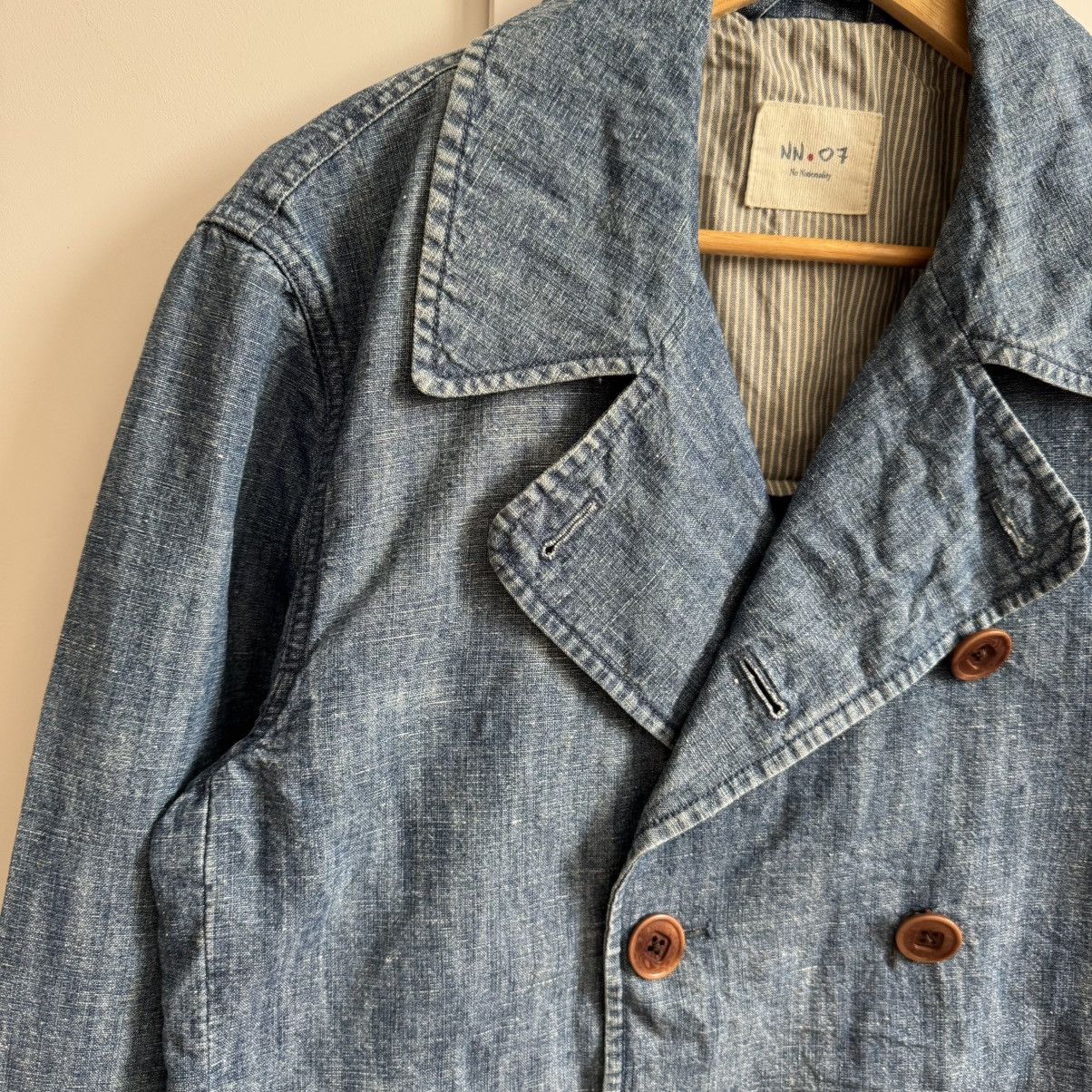 NN07 NN.07 vintage double breasted linen rare peacoat jacket Size US S / EU 44-46 / 1 - 4 Thumbnail