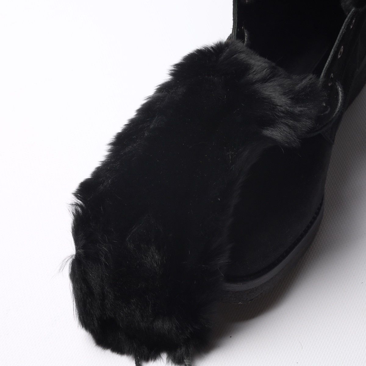 Loro Piana Loro Piana Snow Dream Beaver Fur Black Suede Ankle Boots Size US 6 / IT 36 - 22 Thumbnail