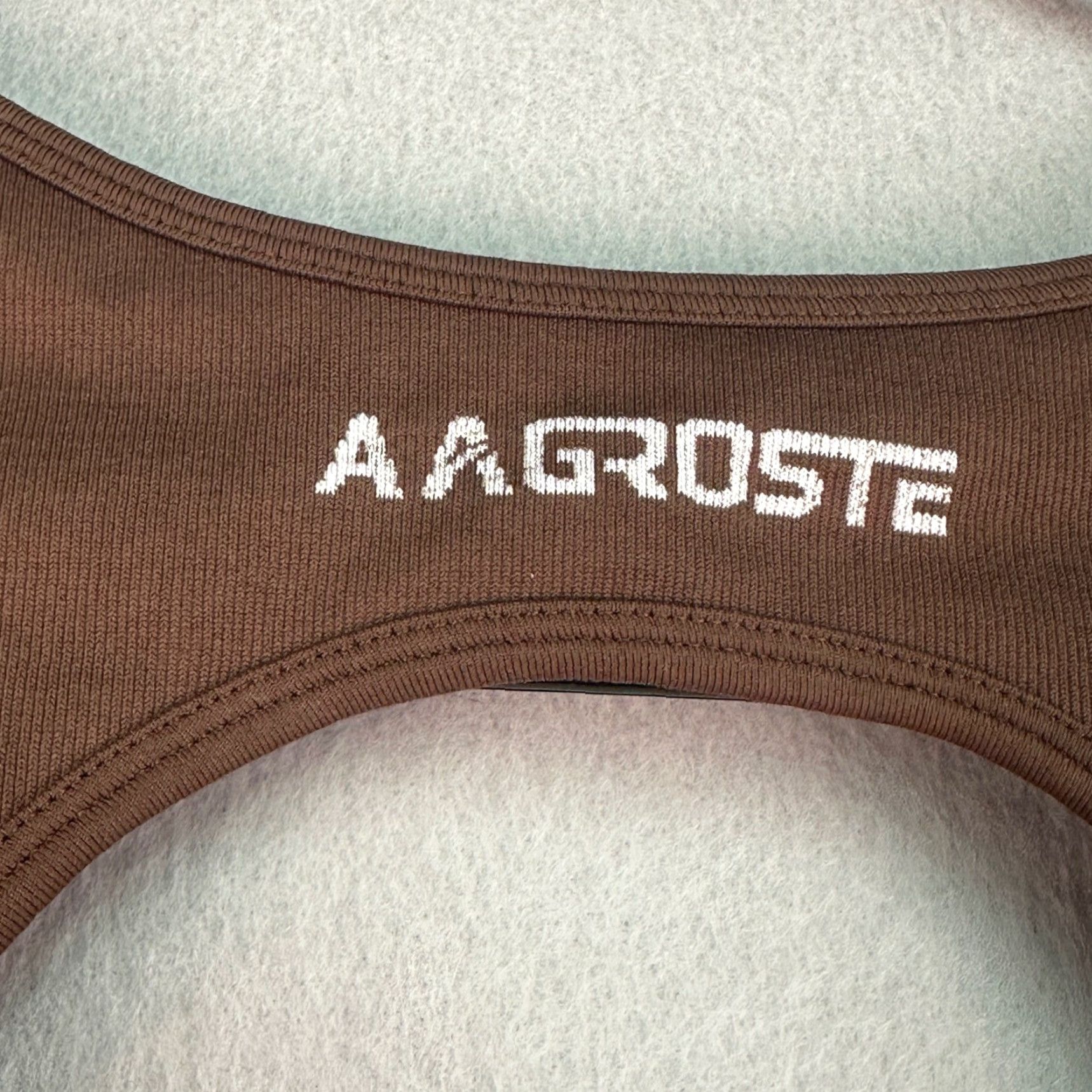 Vintage Aagroste Romper Women's S Ribbed Athletic Brown Racerback One-Piece Activewear Size 28" / US 6 / IT 42 - 4 Thumbnail