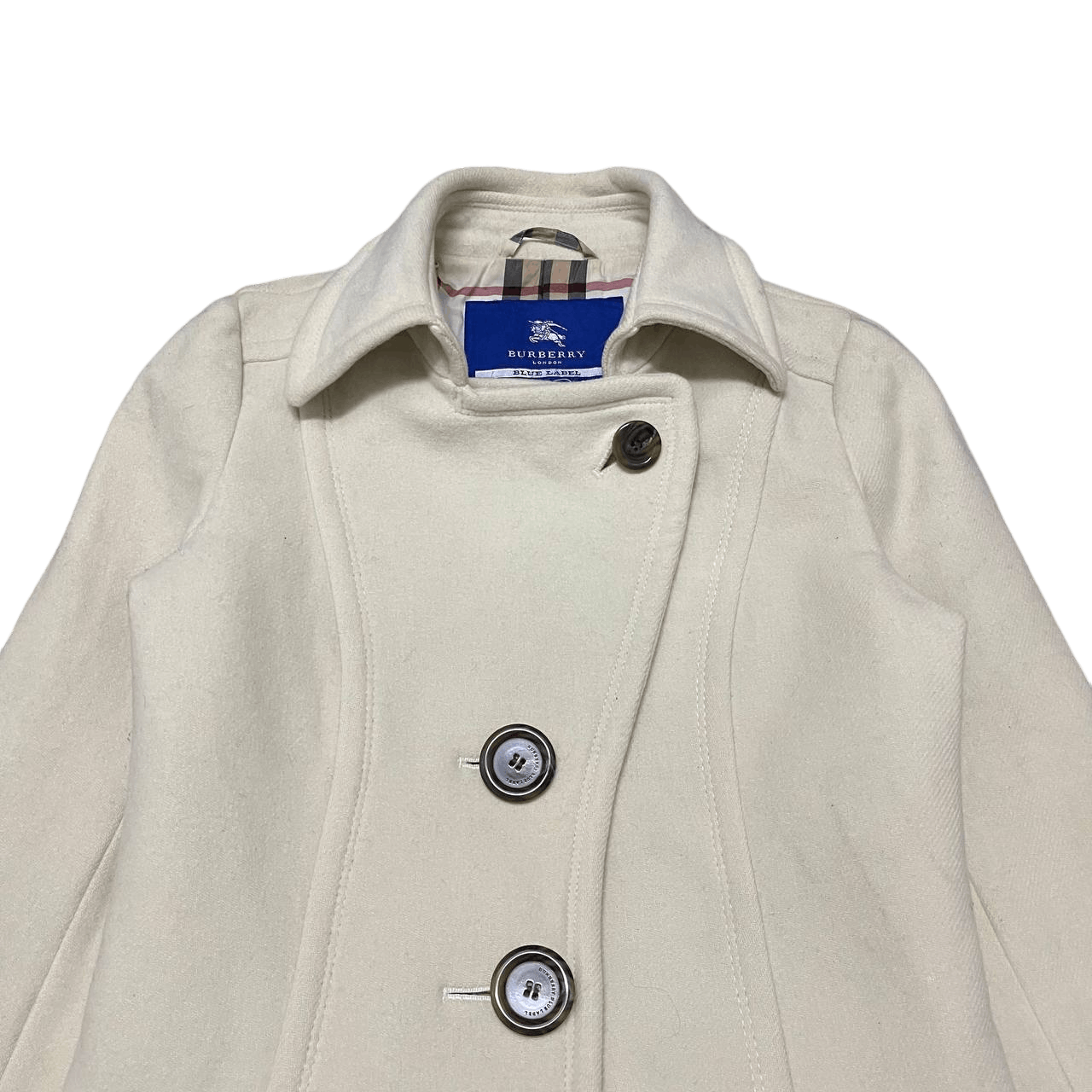 Burberry Vintage Burberry Blue Label Nova Check Wool Coat Size S / US 4 / IT 40 - 3 Thumbnail