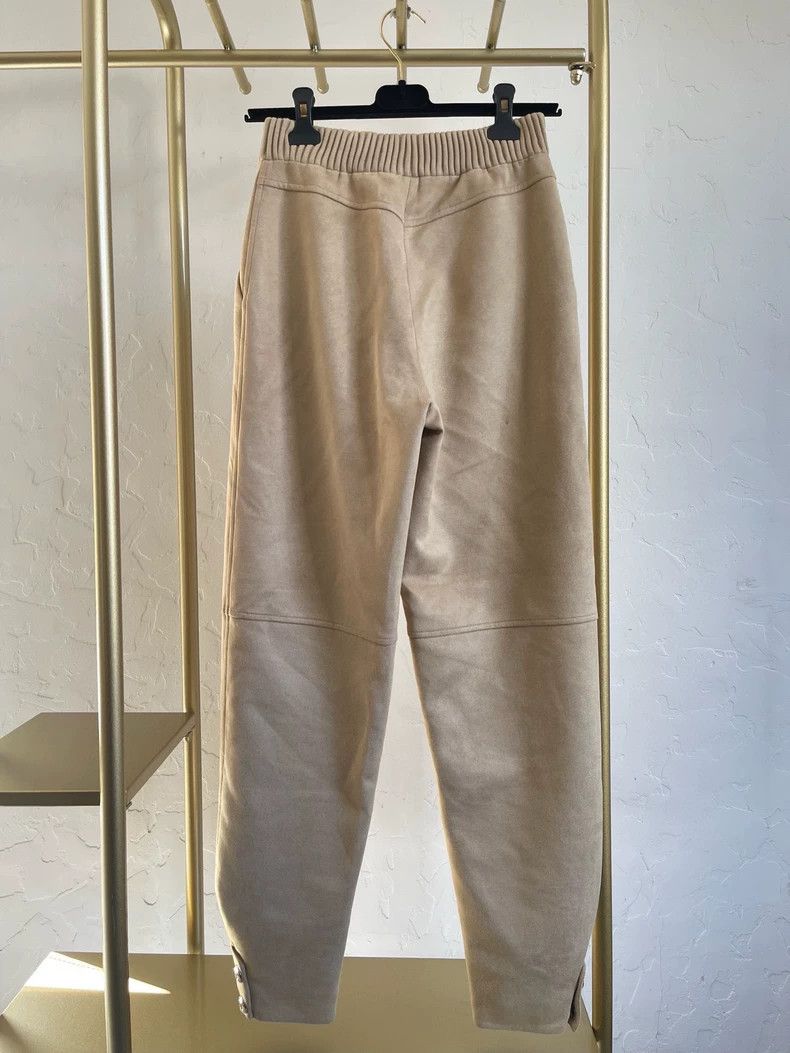 Chanel Chanel 24n khaki suede trousers Size 42" / US 20 - 2 Thumbnail