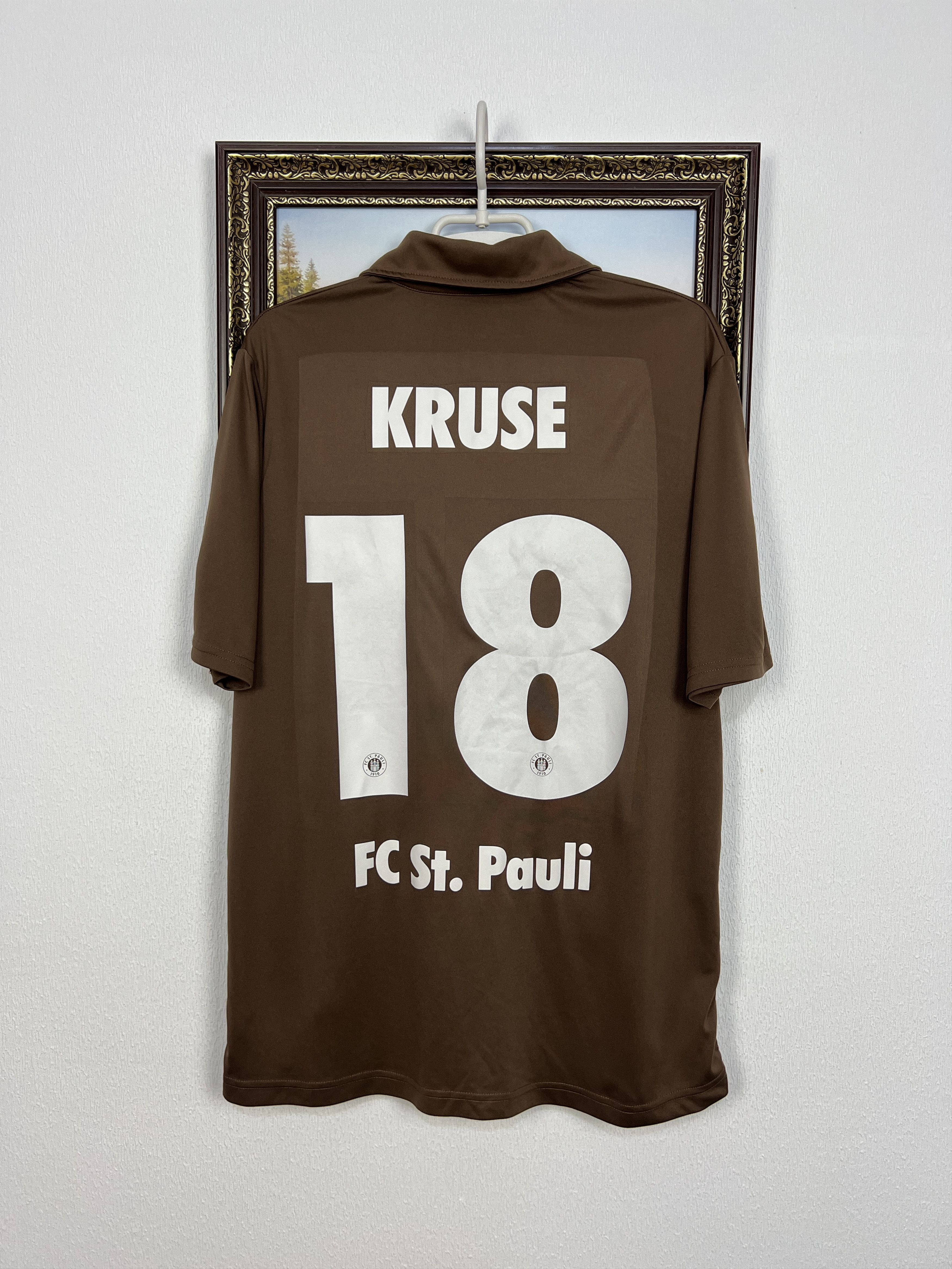 Vintage St Pauli Home football shirt 2009 Soccer #18 Kruse Jersey Size US L / EU 52-54 / 3 - 1 Thumbnail
