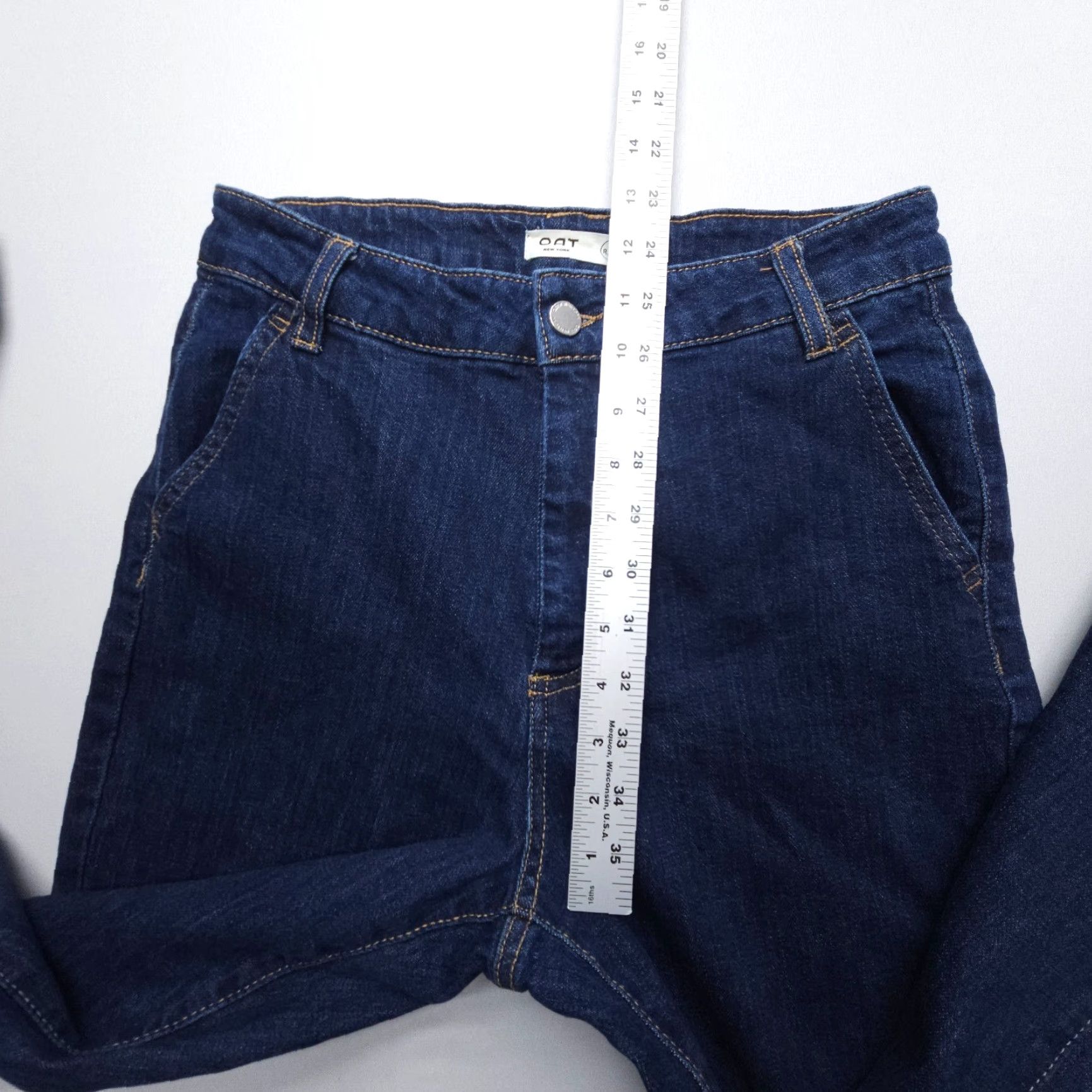Vintage VINTAGE OAT New York High Rise Flare Jeans Women Regular 29 Inseam 30 Dark Wash Blue Bohemian Festival 8 Women’s Jeans Size 30" / US 8 / IT 44 - 7 Thumbnail