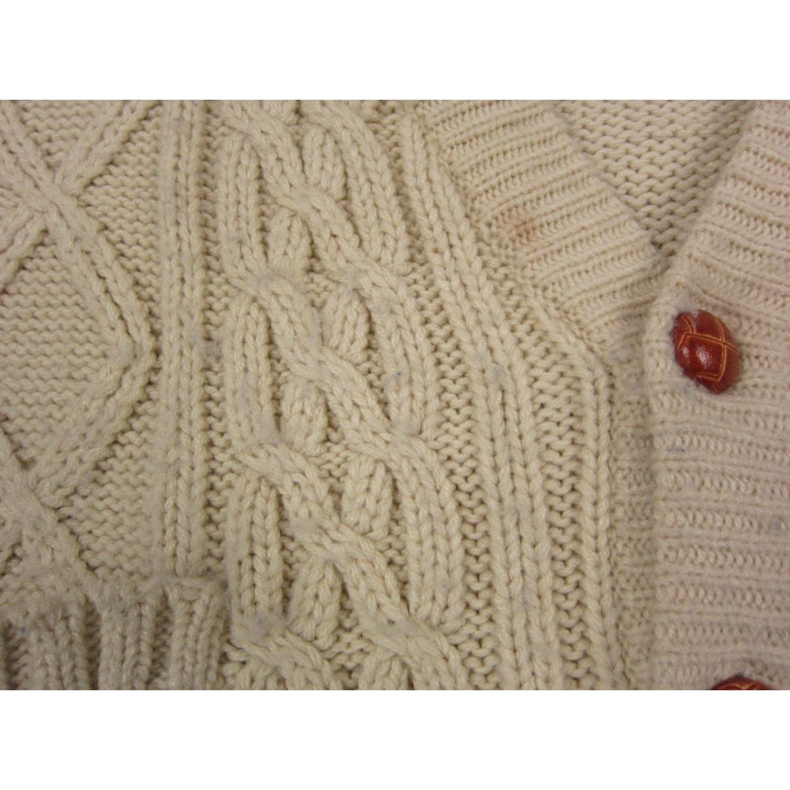 Vintage VINTAGE Oakton Cardigan Shirt Mens Small Beige V-Neck Cable Knit 90s Beige Oakton Limited Cardigan Mens Small Beige V-Neck 90s Shirt Size US S / EU 44-46 / 1 - 3 Thumbnail