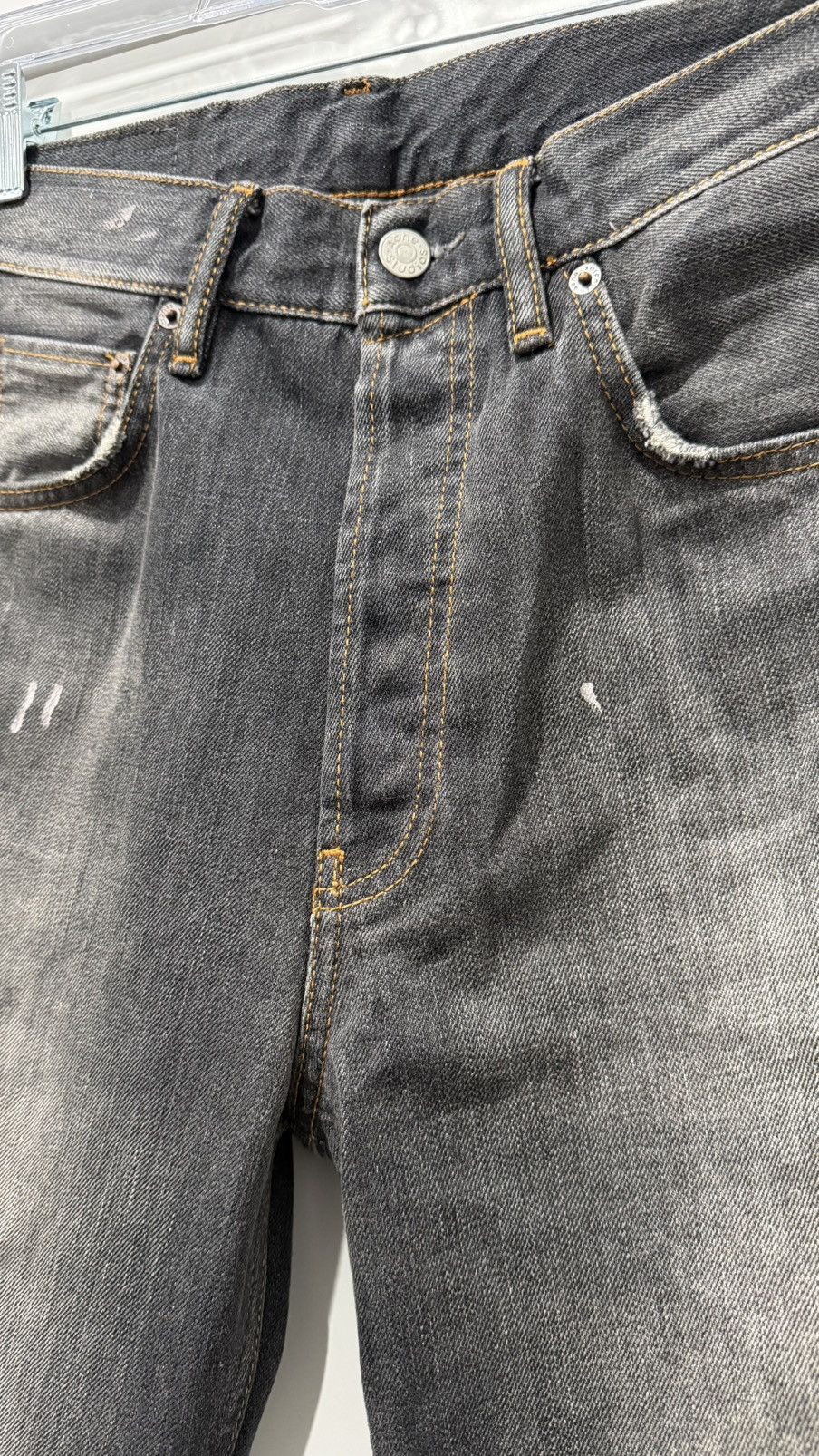 Acne Studios BLACK 2021- REGULAR LOOSE DISTRESSED PAINT SPLATTER JEANS Size US 29 - 5 Thumbnail