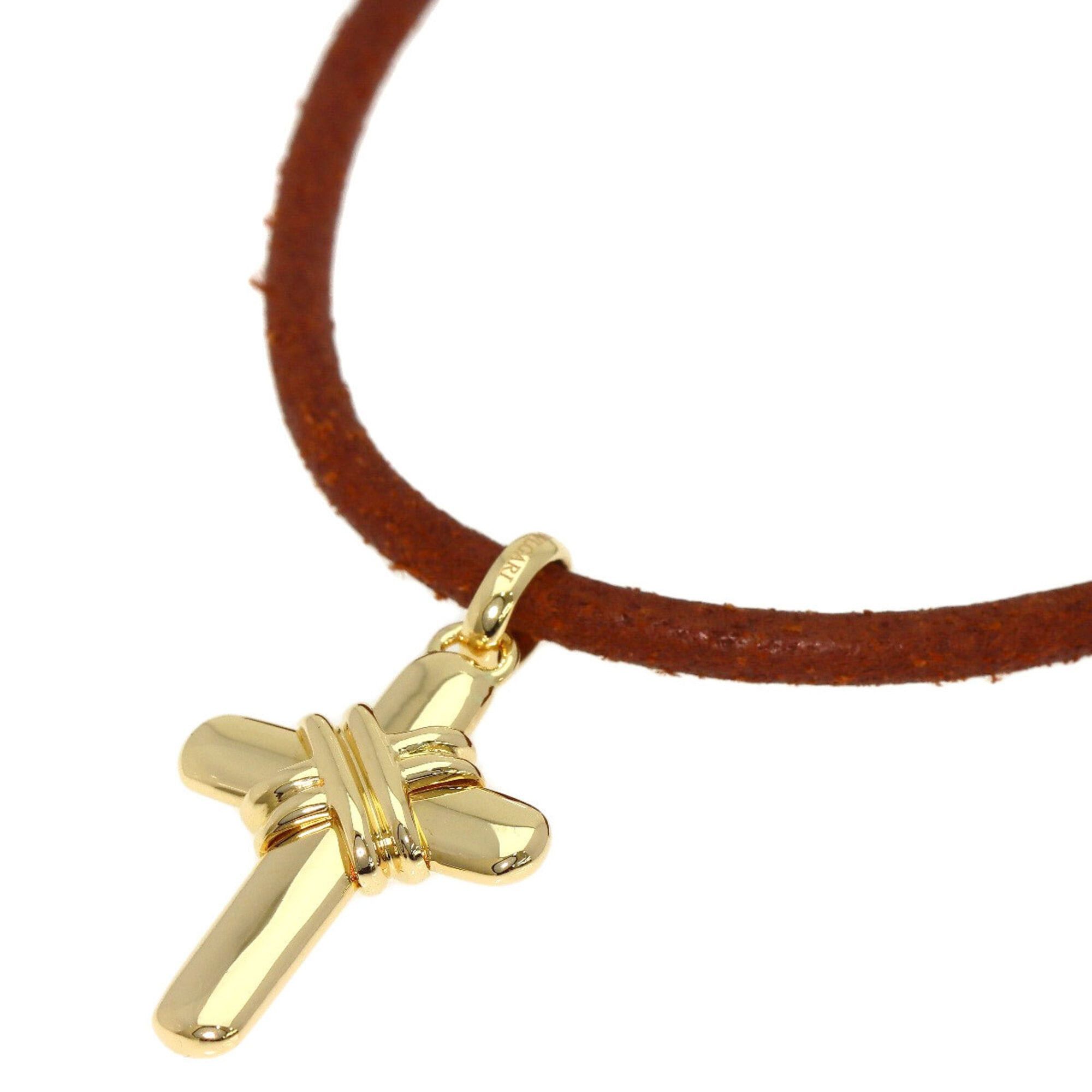 Bvlgari BVLGARI Cross Choker Necklace 18K Yellow Gold Women's Size ONE SIZE - 1 Thumbnail