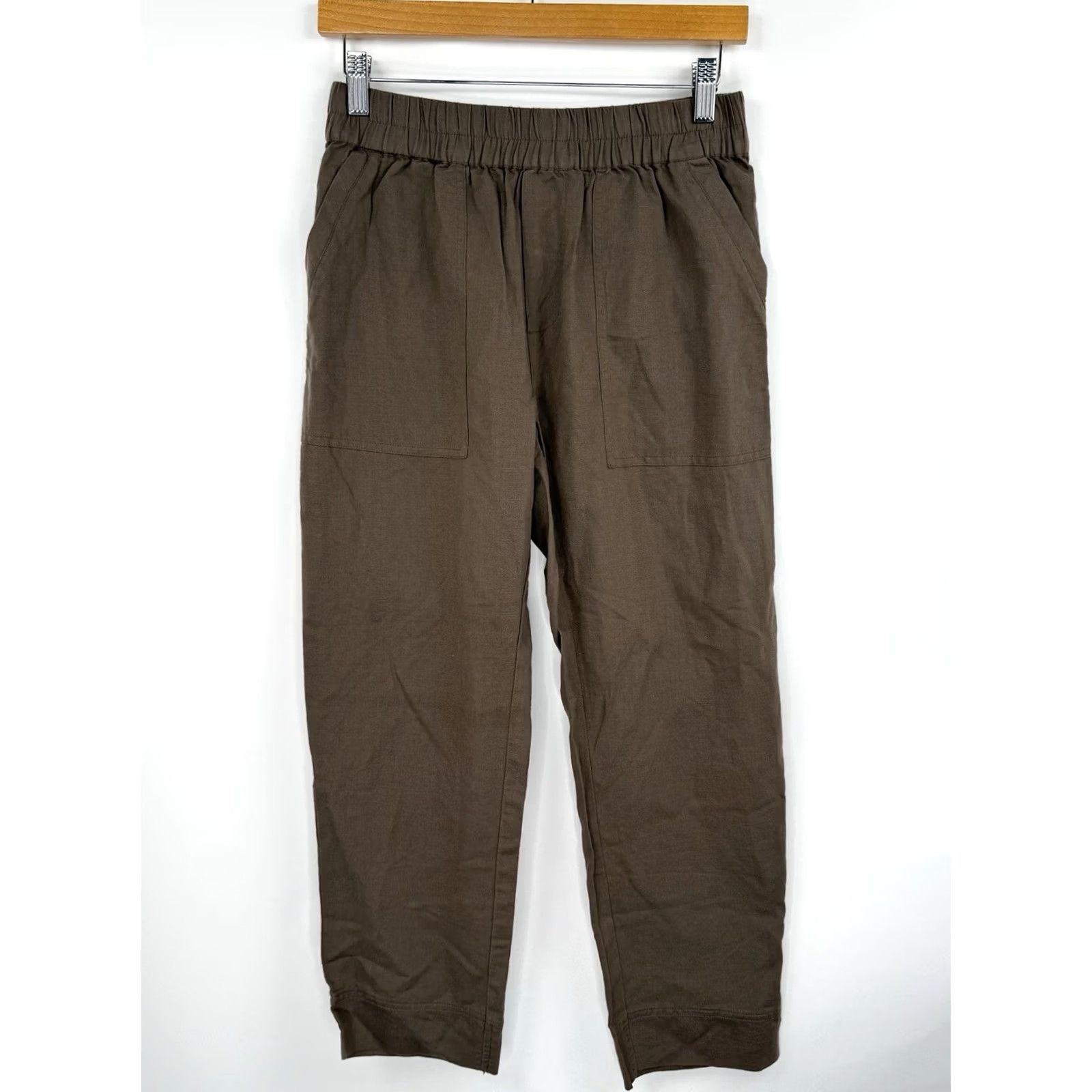 Vintage Pact Pants Brown Organic Cotton Hemp Pull On Straight Leg Womens Small Casual Size 28" / US 6 / IT 42 - 2 Thumbnail