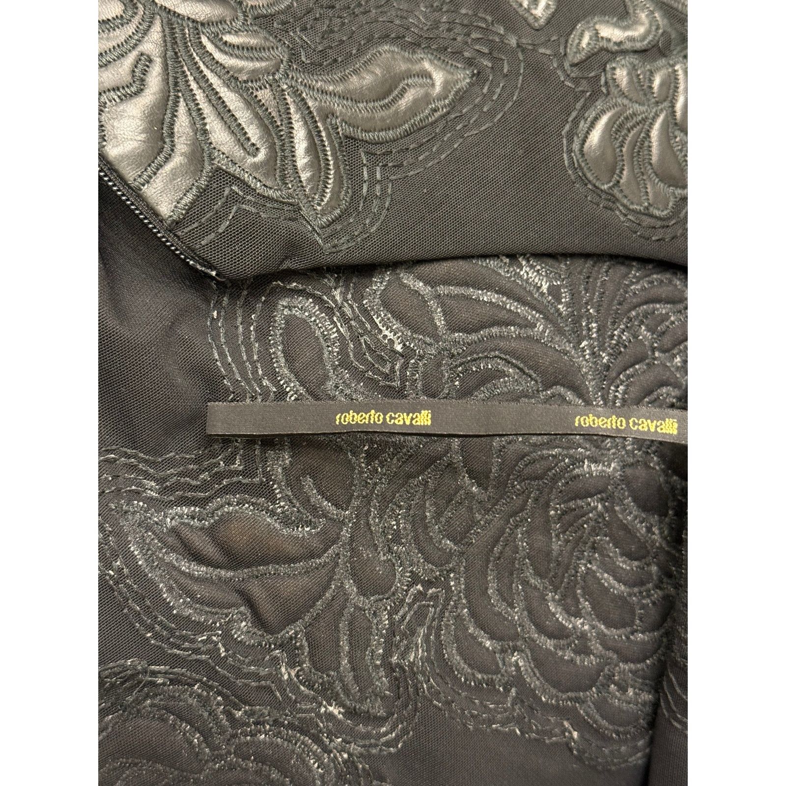 Roberto Cavalli A/W2002 Roberto Cavalli runway floral patches sheer dress Size S / US 4 / IT 40 - 12 Thumbnail