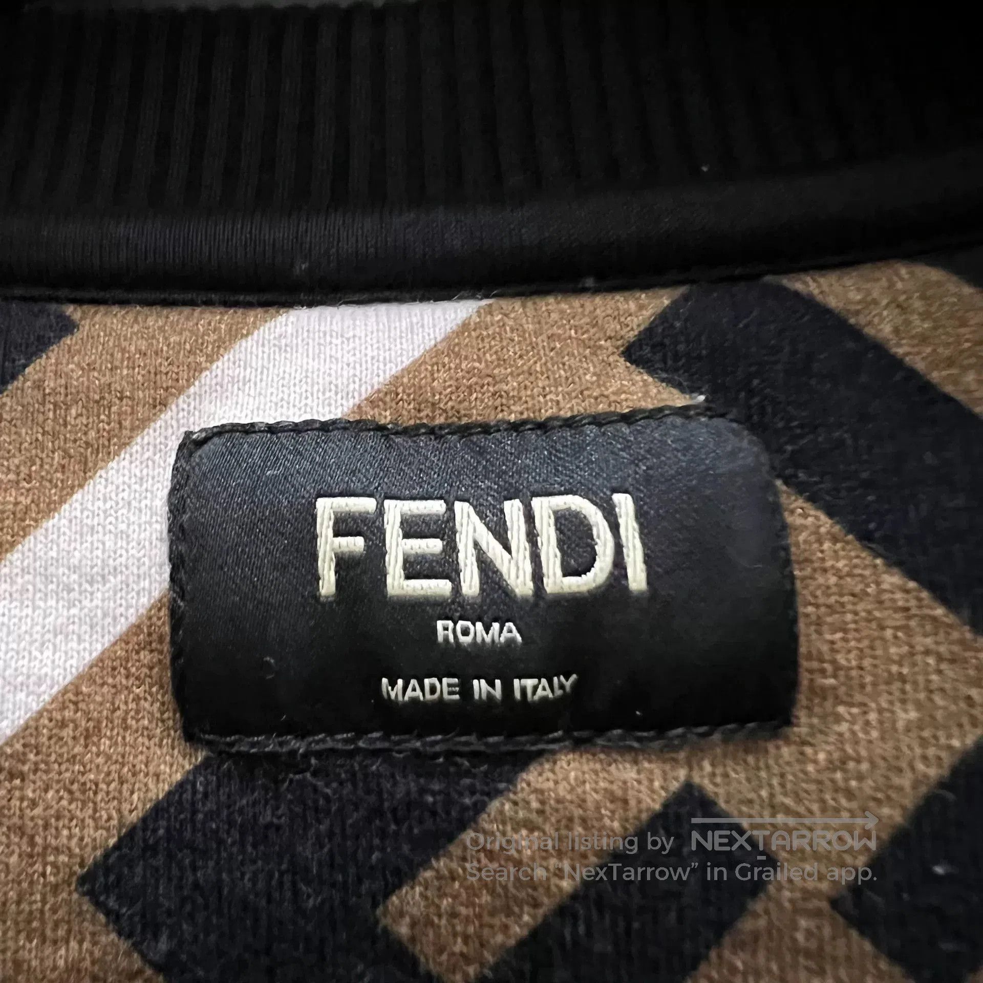 FENDI Diagonal Double F Print Sweatshirt.
