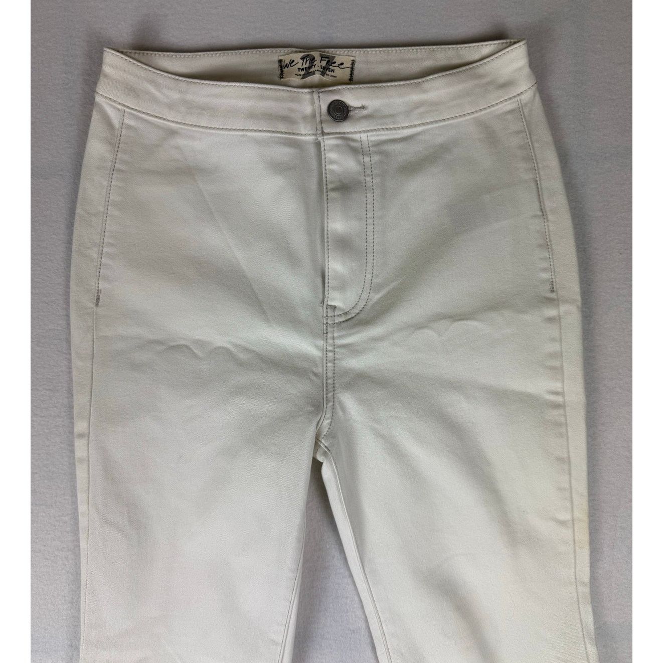 Free People We The Free Just Float On White Flare Jeans - Size 27 Size 27" / US 4 / IT 40 - 4 Thumbnail