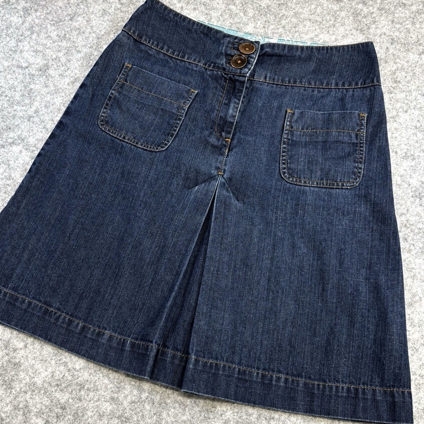 Boden Boden A line denim skirt UK12 regular Women blue Summer Casual Pre Loved Size 34" / US 12 / IT 48 - 3 Thumbnail