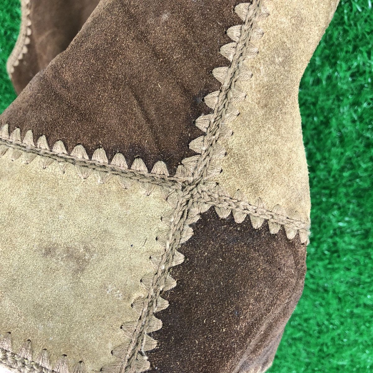 Vintage Vintage 80's Suede Leather Patchwork Vest Size US XS / EU 42 / 0 - 11 Thumbnail