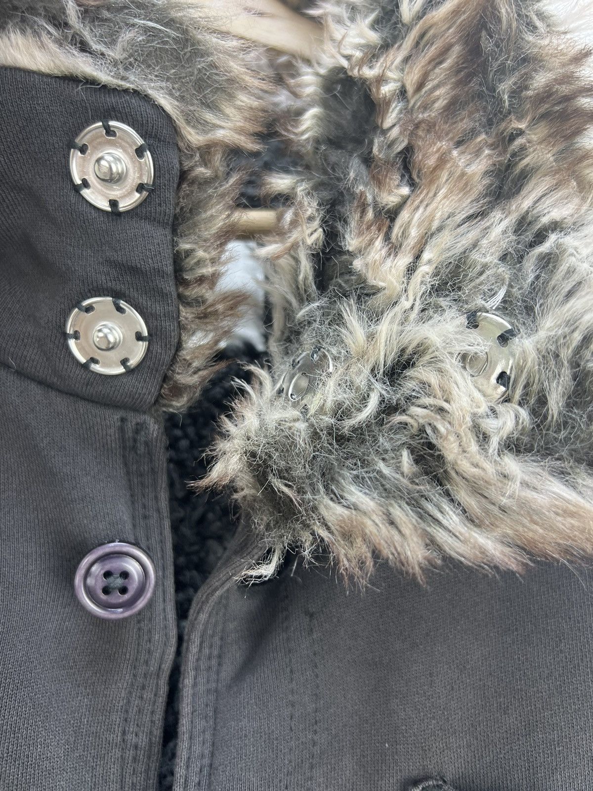Diesel 🔥 SUNFADED DIESEL SOFT CHORE JACKET FUR COLAR Size US XS / EU 42 / 0 - 7 Thumbnail