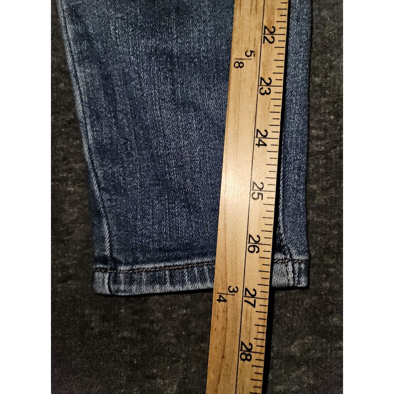 Vintage Judy Blue Skinny Jeans Women's 3 Regular Mid Rise Ankle Denim Stretch Pockets Blue Preppy City 26.5 Inseam Size 26" / US 2 / IT 38 - 7 Thumbnail
