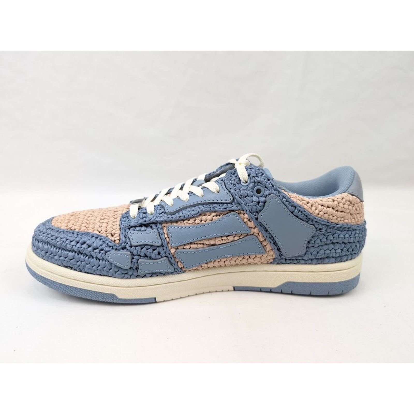 Amiri o1rshd1 Q:3 / Raffia Skeleton Low-Top Sneakers in Blue Size US 11 / EU 44 - 7 Thumbnail