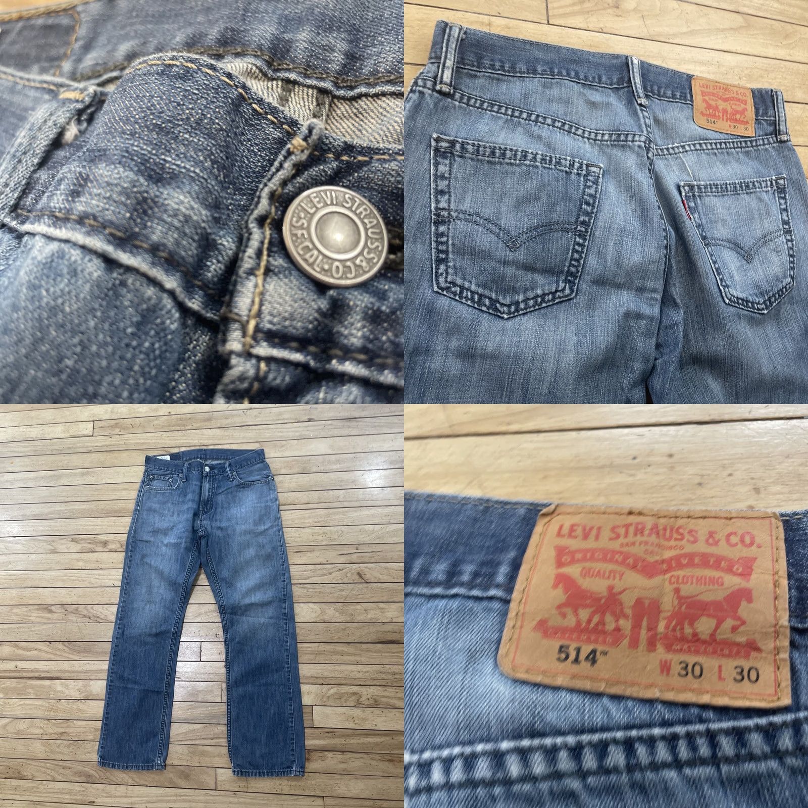 Levi's Levi's 514 Jeans Men 30x29 Slim Straight Blue Denim Skate School USA Y2k Streetwear Pants Size US 30 / EU 46 - 10 Thumbnail