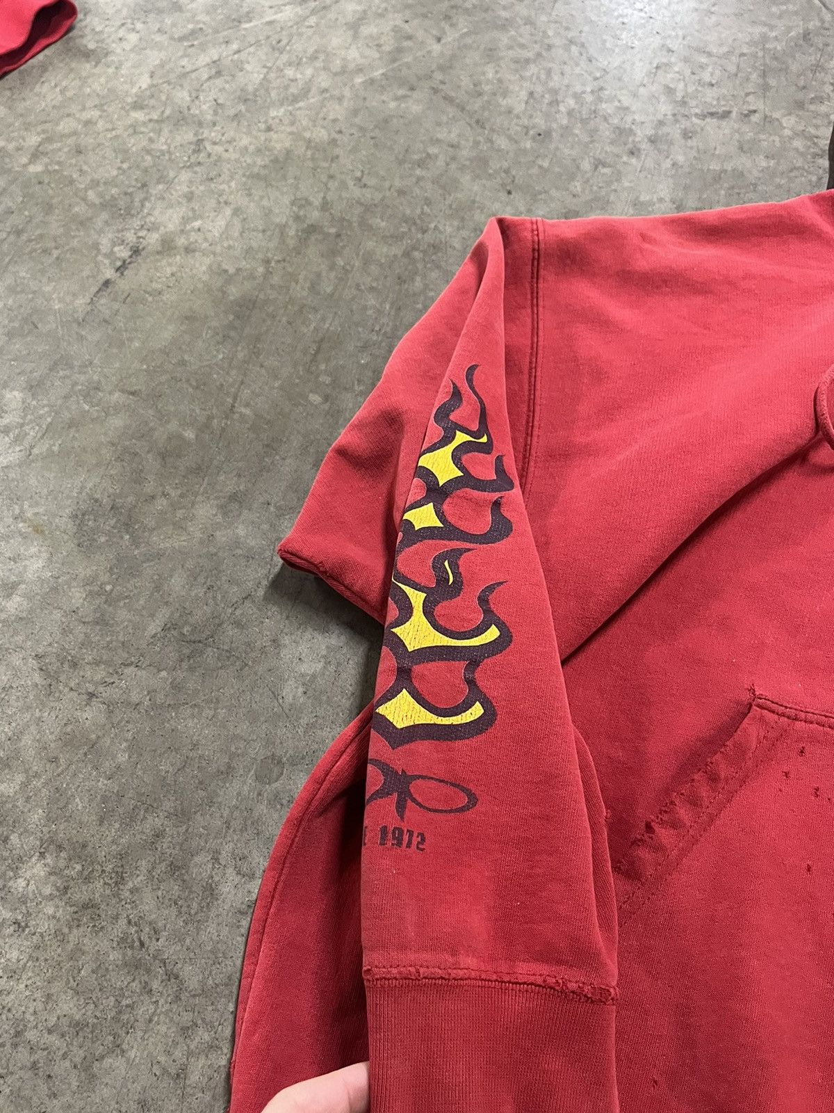 JNCO × Vintage Y2k jnco style cobra flame sleeve hit hoodie rare grunge Size US L / EU 52-54 / 3 - 9 Thumbnail