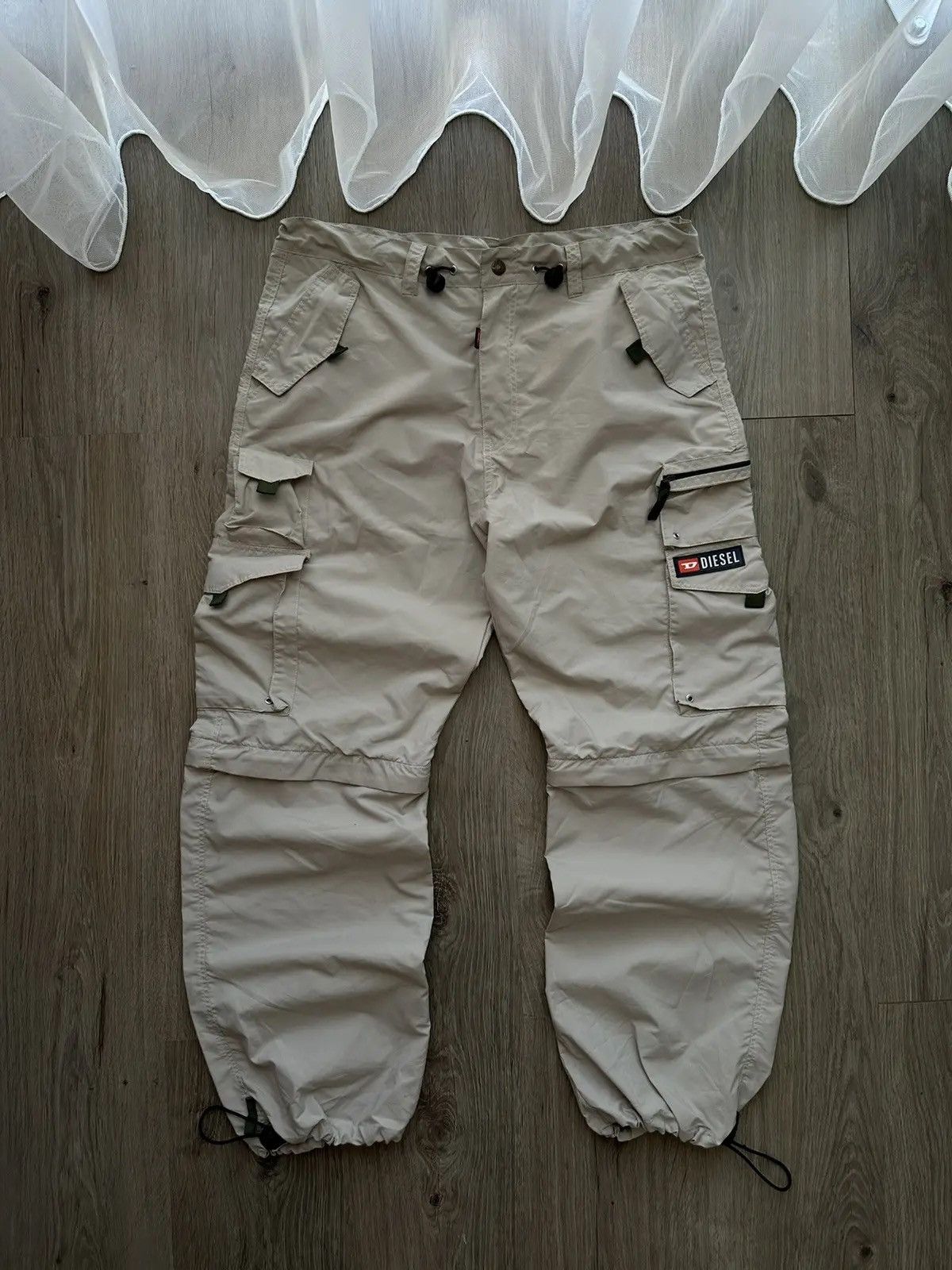 Diesel × Vintage Vintage Diesel Beige Cargo Transformers Pants Size US 32 / EU 48 - 6 Thumbnail