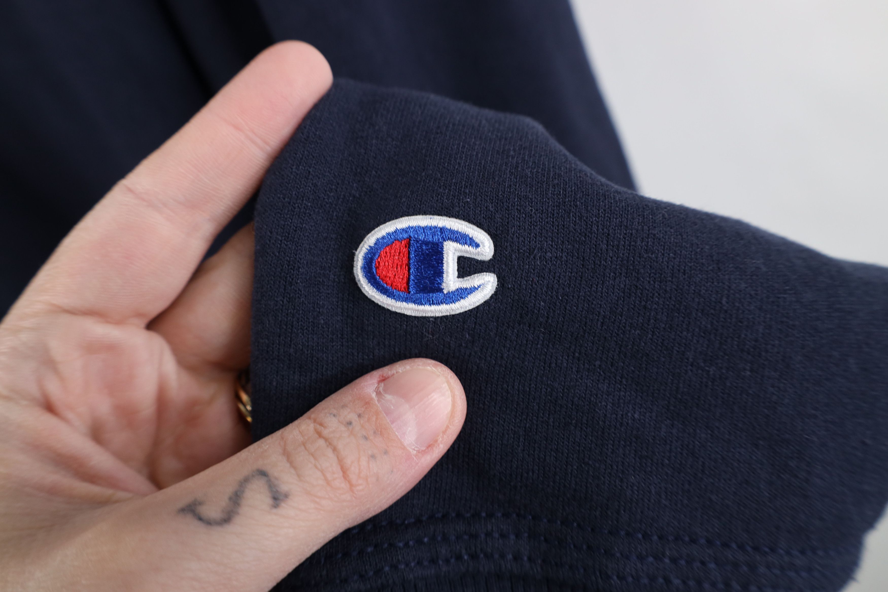 Champion × Vintage Vintage Champion Monochrome Full Zip Hoodie Sweatshirt Blue Size US XL / EU 56 / 4 - 5 Thumbnail