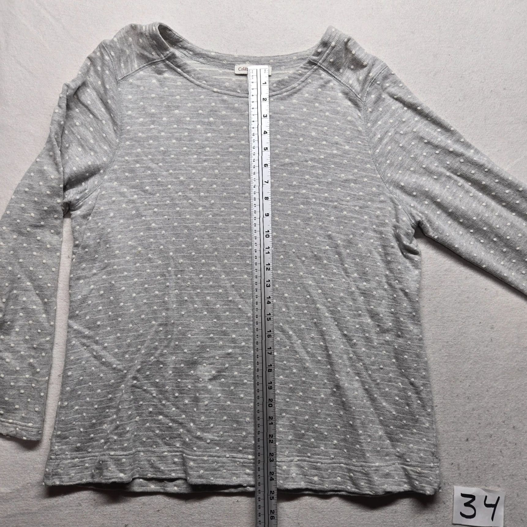 Coldwater Creek Coldwater Creek Pokka Dot Grey Long Sleeve Lightweight Pullover Sweater Women XL Size XL / US 12-14 / IT 48-50 - 6 Thumbnail