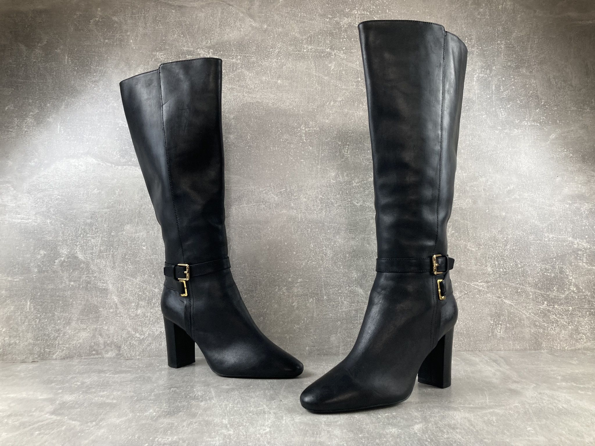 Lauren Ralph Lauren Lauren Ralph Lauren black leather hi avant garde heel boots Size US 9.5 / IT 39.5 - 4 Thumbnail