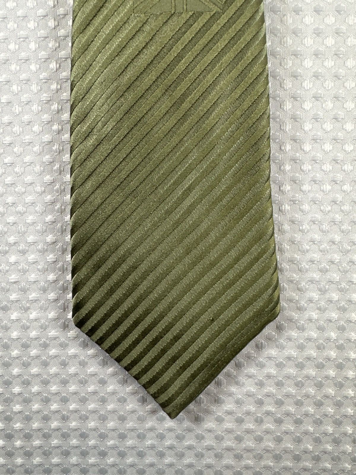Ben Sherman Ben Sherman green striped silk tie Size ONE SIZE - 1 Thumbnail