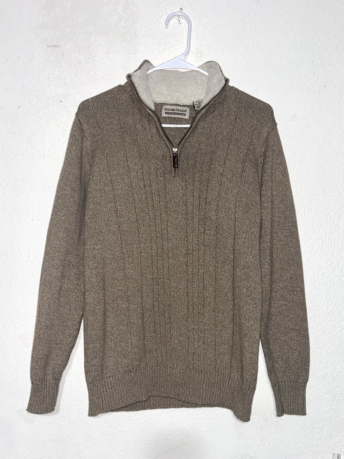 Vintage Brown Quarter Zip Sweater Size US M / EU 48-50 / 2 - 1 Thumbnail