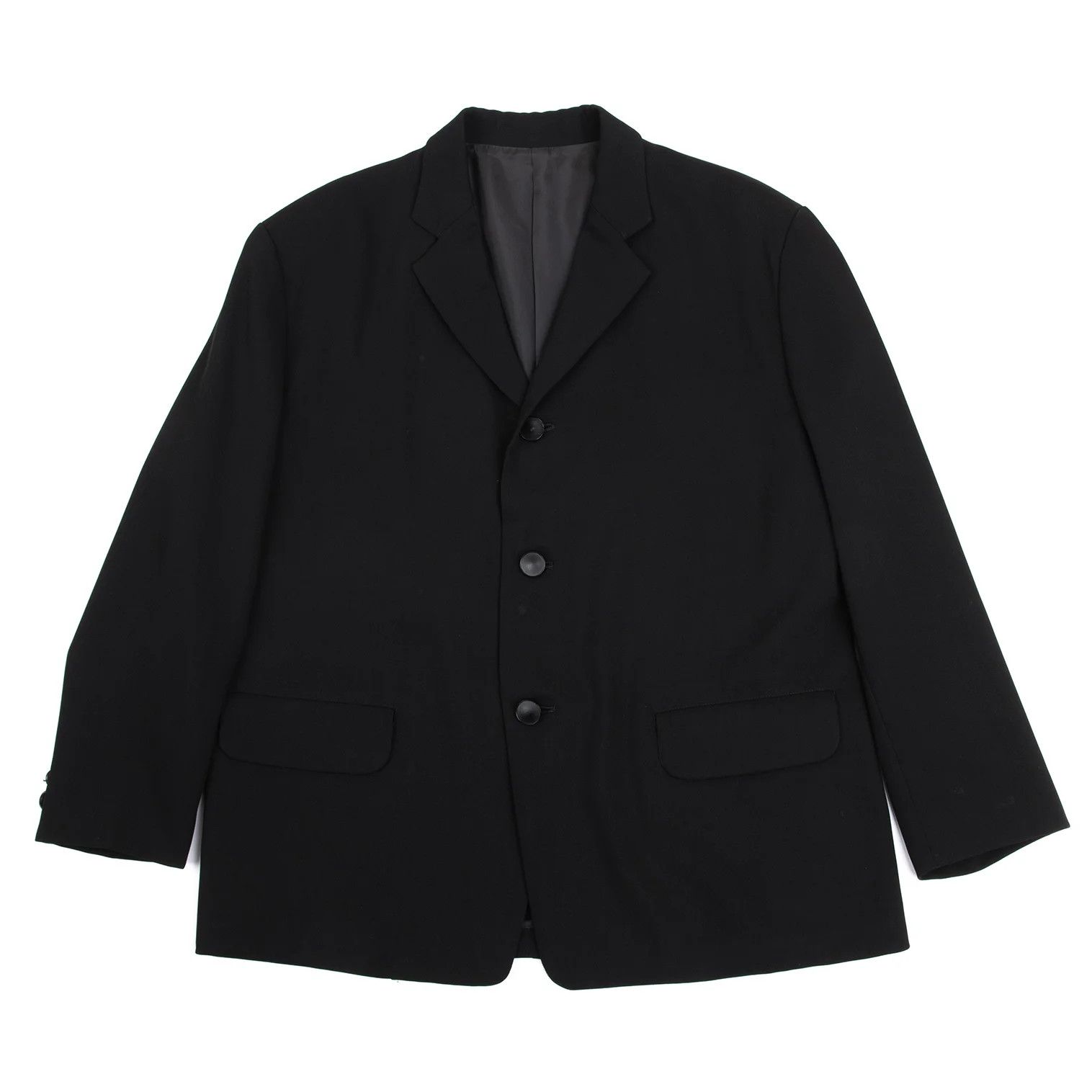 Yohji Yamamoto Yohji Yamamoto Wool-Poly 3B Jacket Black S Size US S / EU 44-46 / 1 - 1 Thumbnail