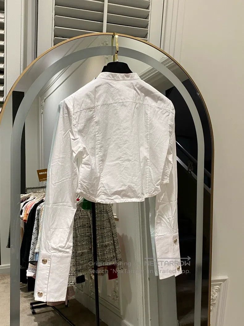 Chanel Chanel 20-year-old equestrian series white short shirt Size XXS / US 00 / IT 34 - 2 Thumbnail
