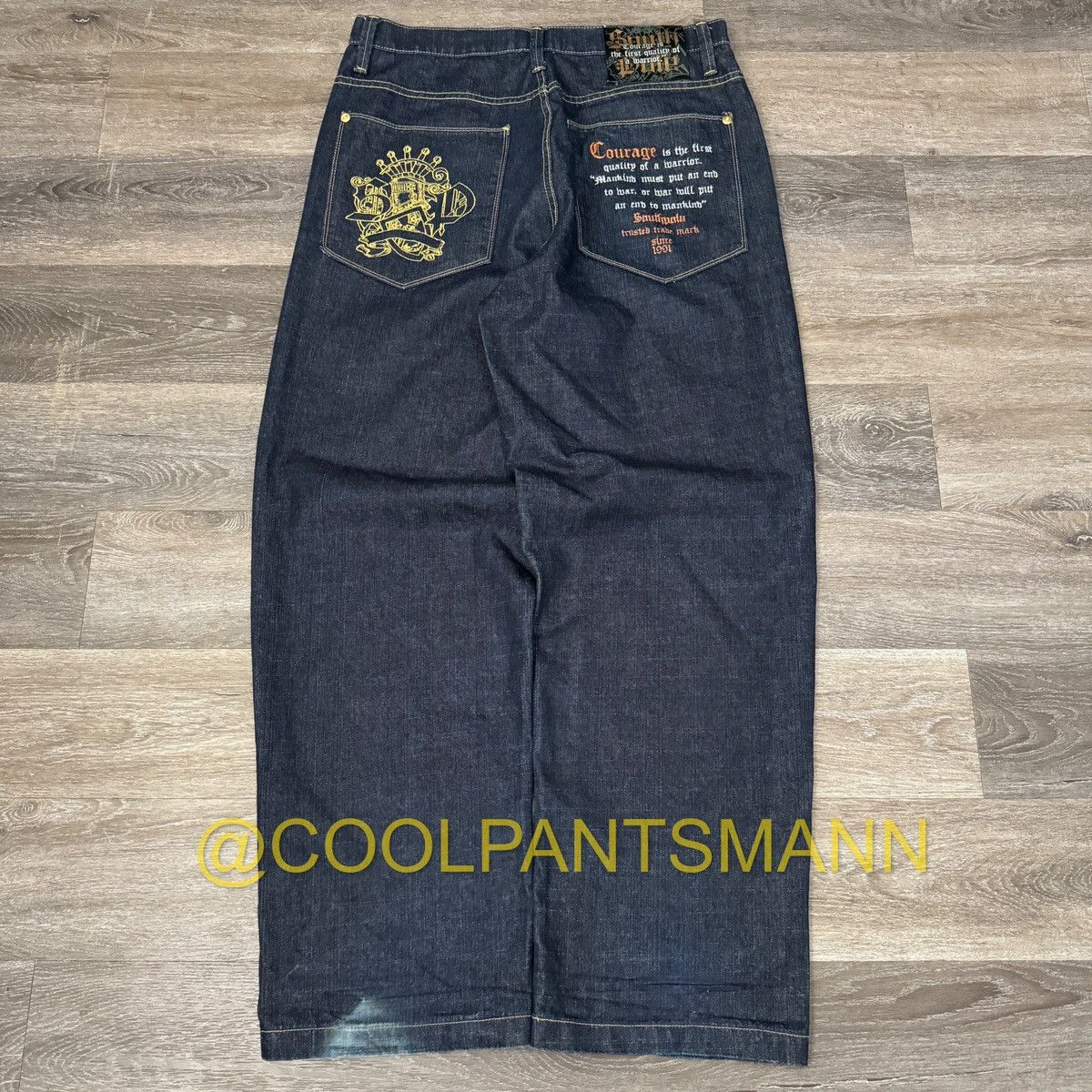 JNCO × Southpole × Vintage Rare Vintagw y2k Southpole baggy crazy embroidered jeans Size US 38 / EU 54 - 1 Thumbnail