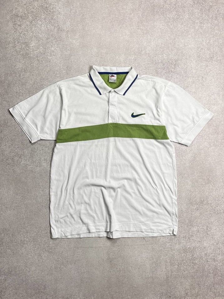 Nike Vintage 90s Nike Swoosh Rare Polo Shirt Y2K L Size US M / EU 48-50 / 2 - 1 Thumbnail