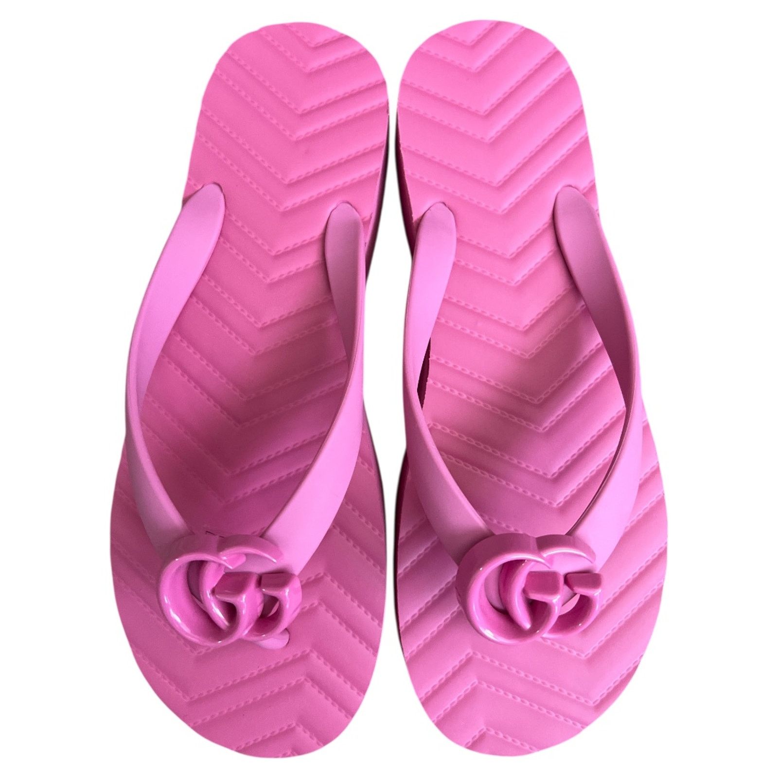 Gucci Gucci Pink Interlocking G Logo Platform Sandal, IT36/US6 Size US 6 / IT 36 - 2 Thumbnail