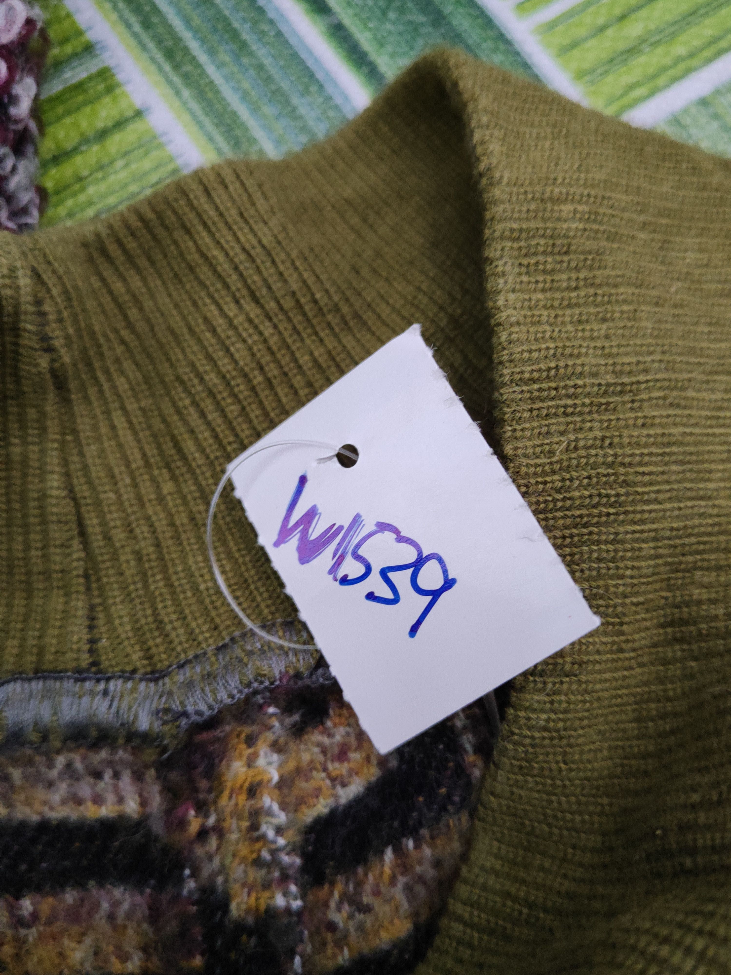 Homespun Knitwear × Japanese Brand × Vintage Japanese Brand Olive Knitwear Blouses #W1539 Size M / US 6-8 / IT 42-44 - 10 Thumbnail