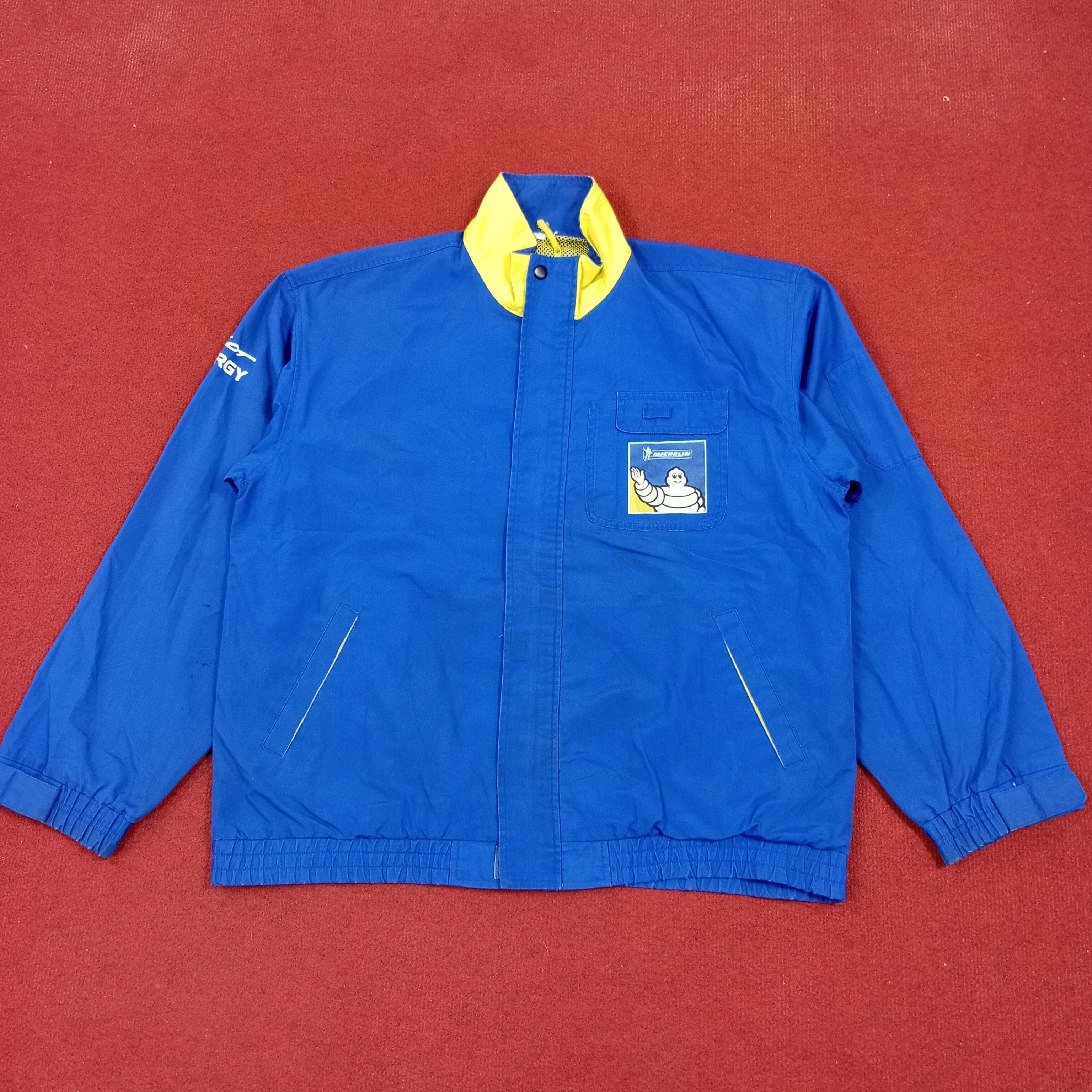 Vintage Michelin Tyre Cars Brand Big Logo Design Jacket Motorsports Size US L / EU 52-54 / 3 - 3 Thumbnail