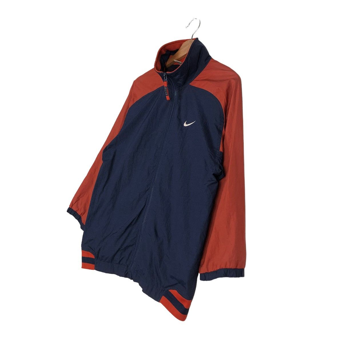 Nike 🔥VINTAGE NIKE BIKER ZIPPER JACKET BIG SWOOSH LOGO Size US M / EU 48-50 / 2 - 2 Thumbnail