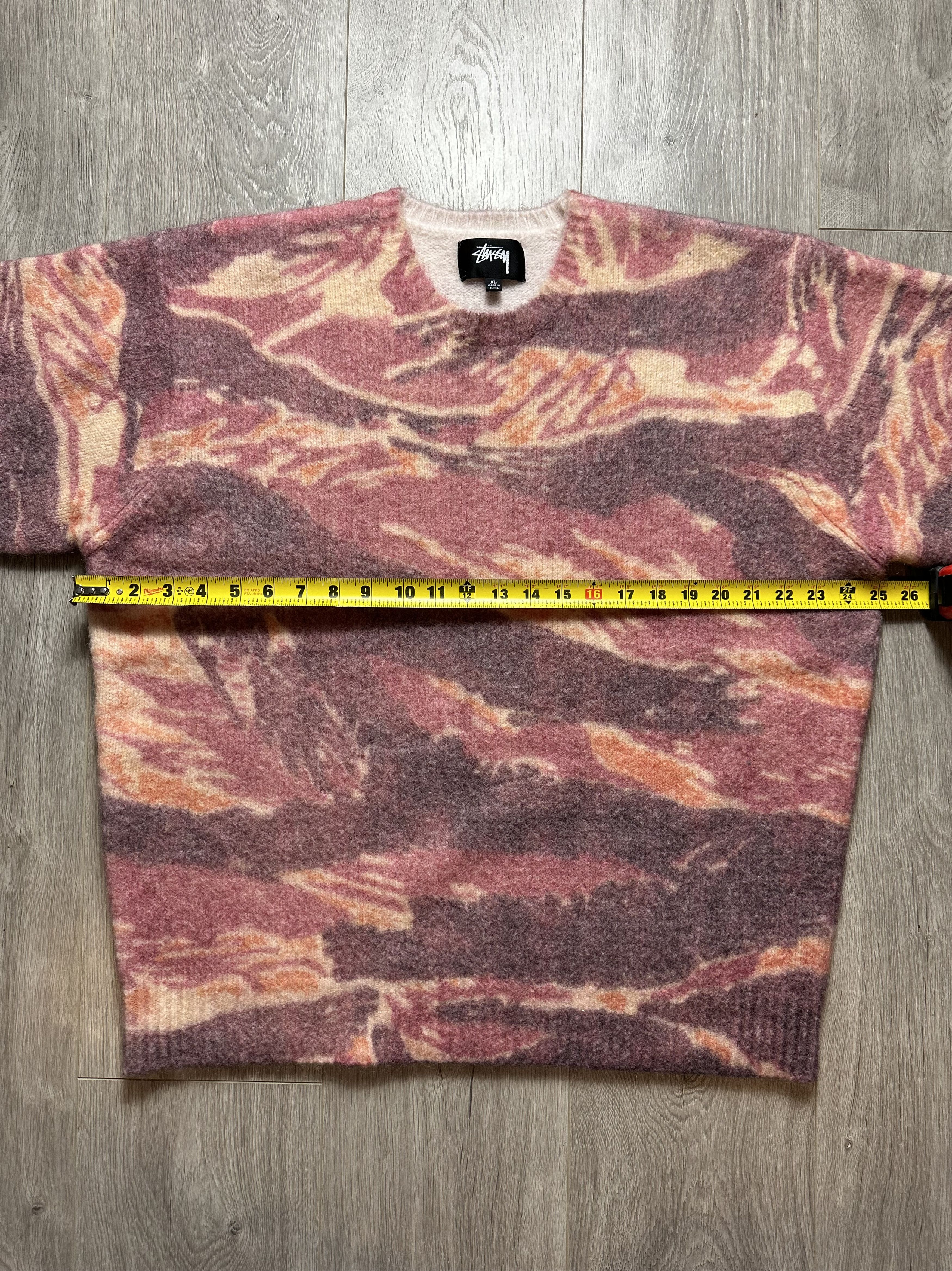 Stussy RARE STUSSY X LUCIEN SMITH TIGRIS PRINT SWEATER mohair Size US XL / EU 56 / 4 - 8 Thumbnail