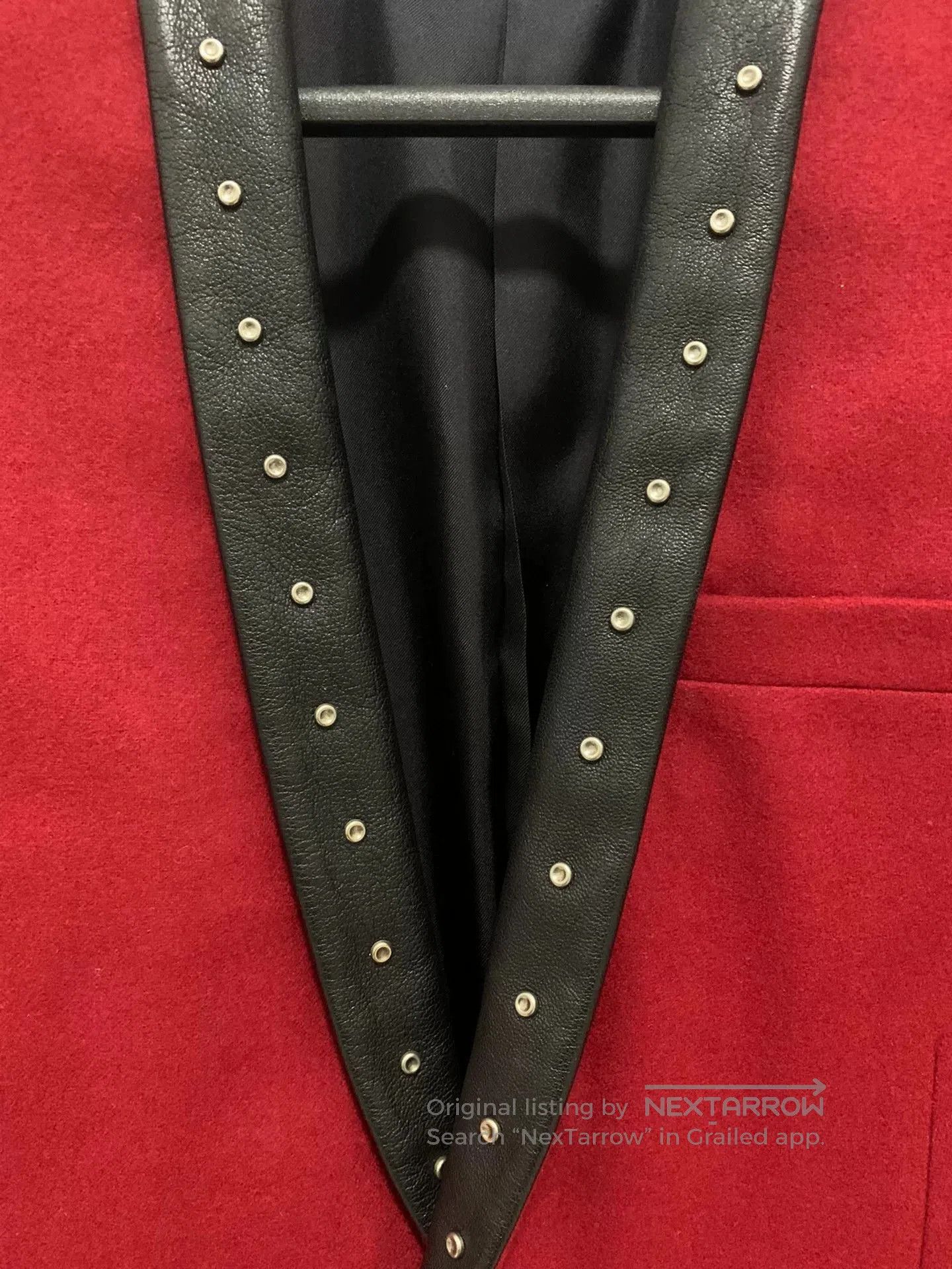Saint Laurent Paris Saint Laurent SLP 13FW Red Studded Blazer. Size US S / EU 44-46 / 1 - 5 Thumbnail