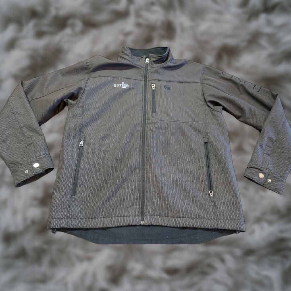 Vintage VINTAGE Cinch Men's XL Bonded Black/Brown Concealed Carry Coat Heavy Windbreaker Jacket Bomber Softshell Jacket H20 Zip Mens XL Brown Windbreaker Coat Size US XL / EU 56 / 4 - 1 Thumbnail