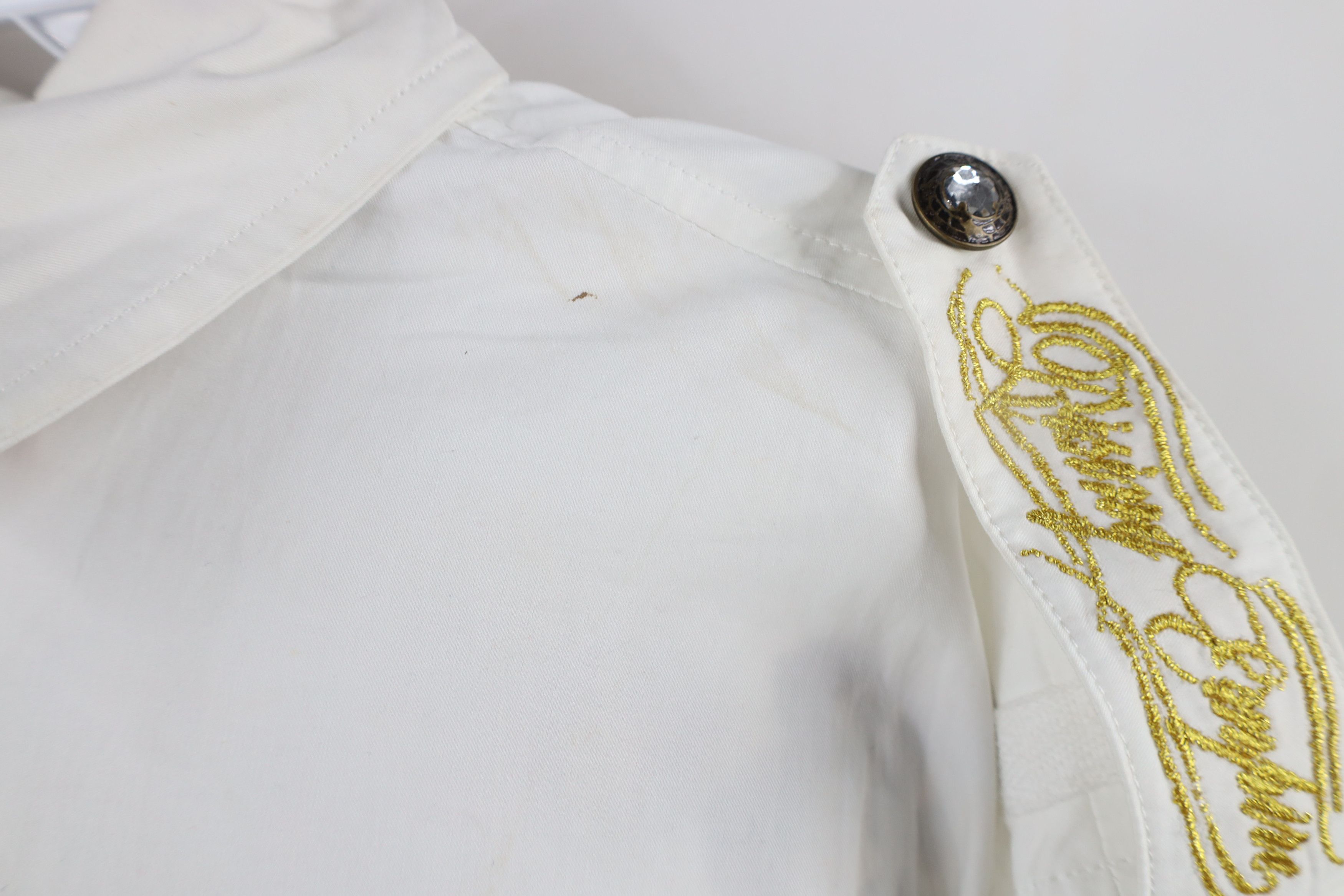 Vintage Deasdtock Vintage Y2K Rockabilly Born To Rock Button Shirt Size US XXL / EU 58 / 5 - 6 Thumbnail