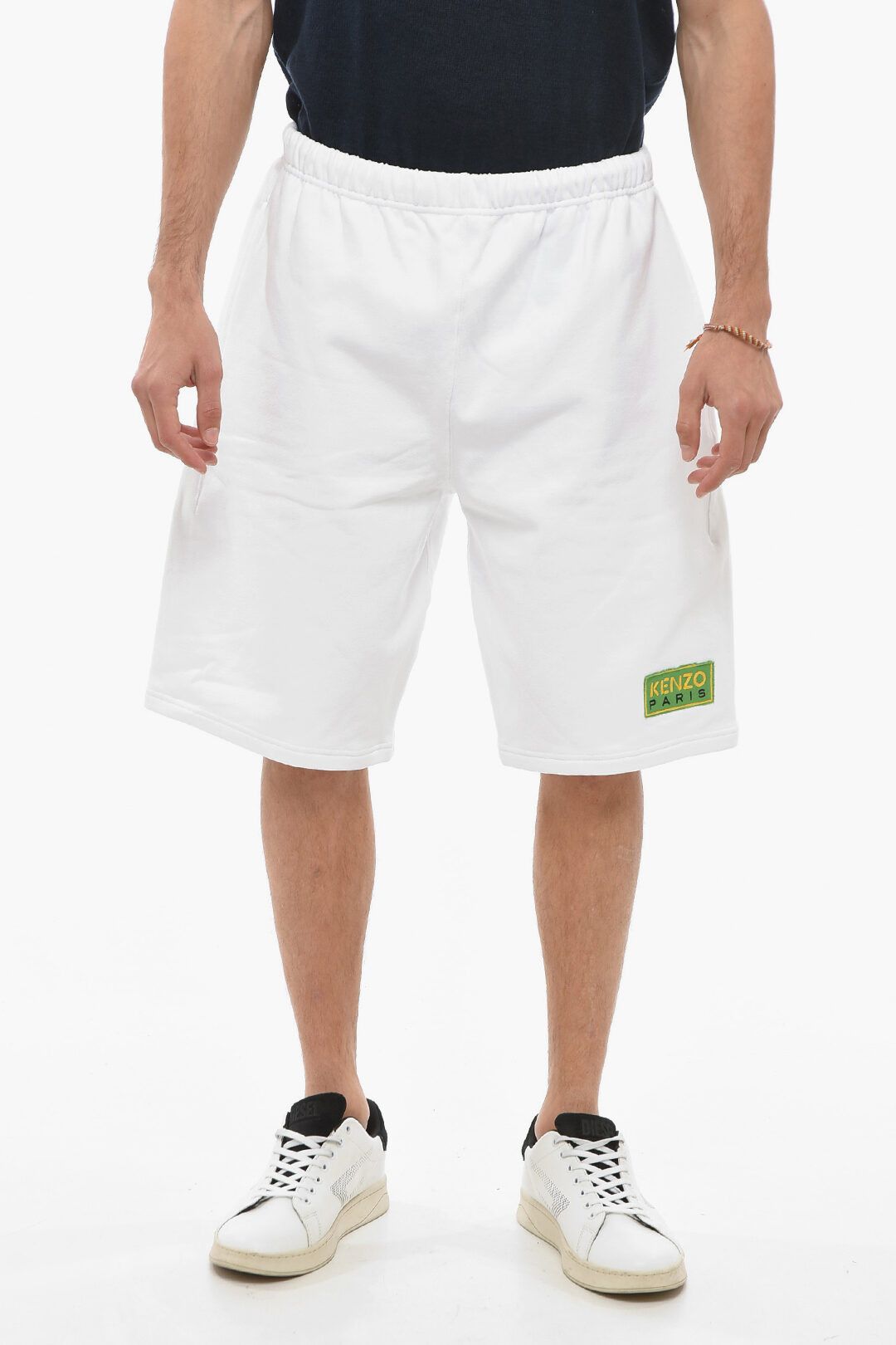 image of Kenzo Og1Mm0424 Brushed Cotton Short In White, Men's (Size 34)