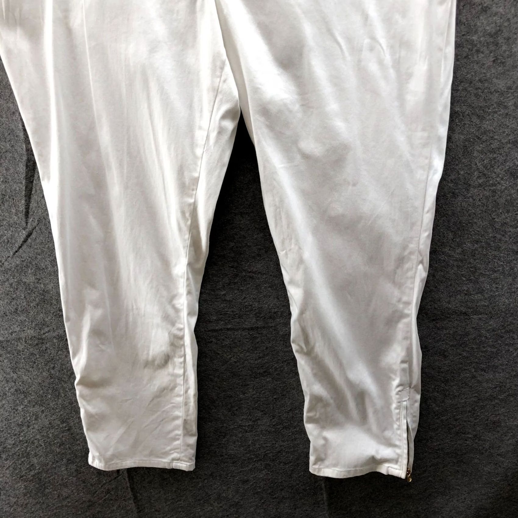 Ralph Lauren Lauren Ralph Lauren White Zip Ankle Pants Womens 14P Stretch Lightweight Slim Size 36" / US 14 / IT 50 - 4 Thumbnail
