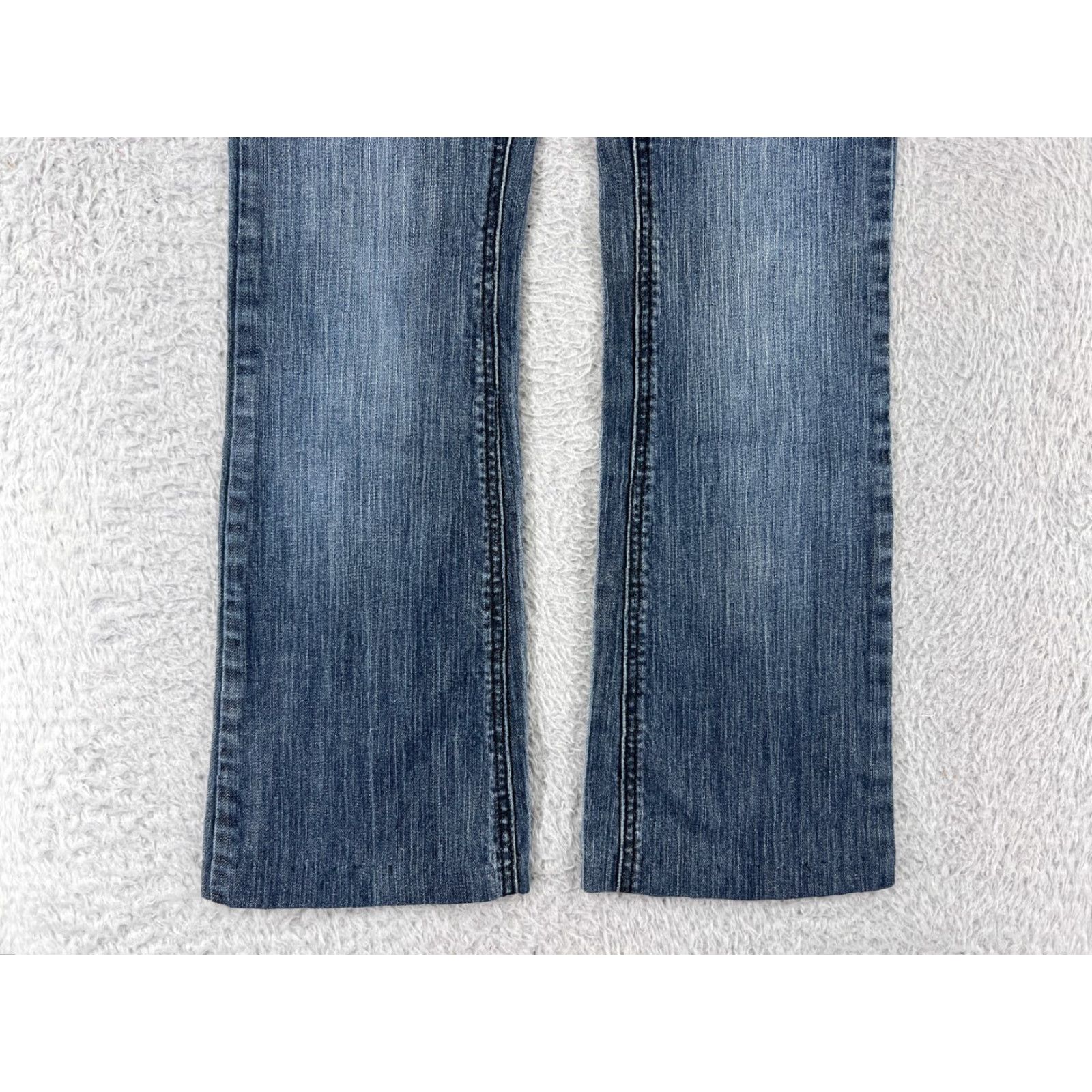 Vintage Refuge Jeans Womens 7 Blue Denim Cotton Blend Stretch Bootcut Modern Classic American Style Women’s Jeans - 28 Inseam, Medium Wash, 5-Pocket, Slim Fit Size 28" / US 6 / IT 42 - 5 Thumbnail