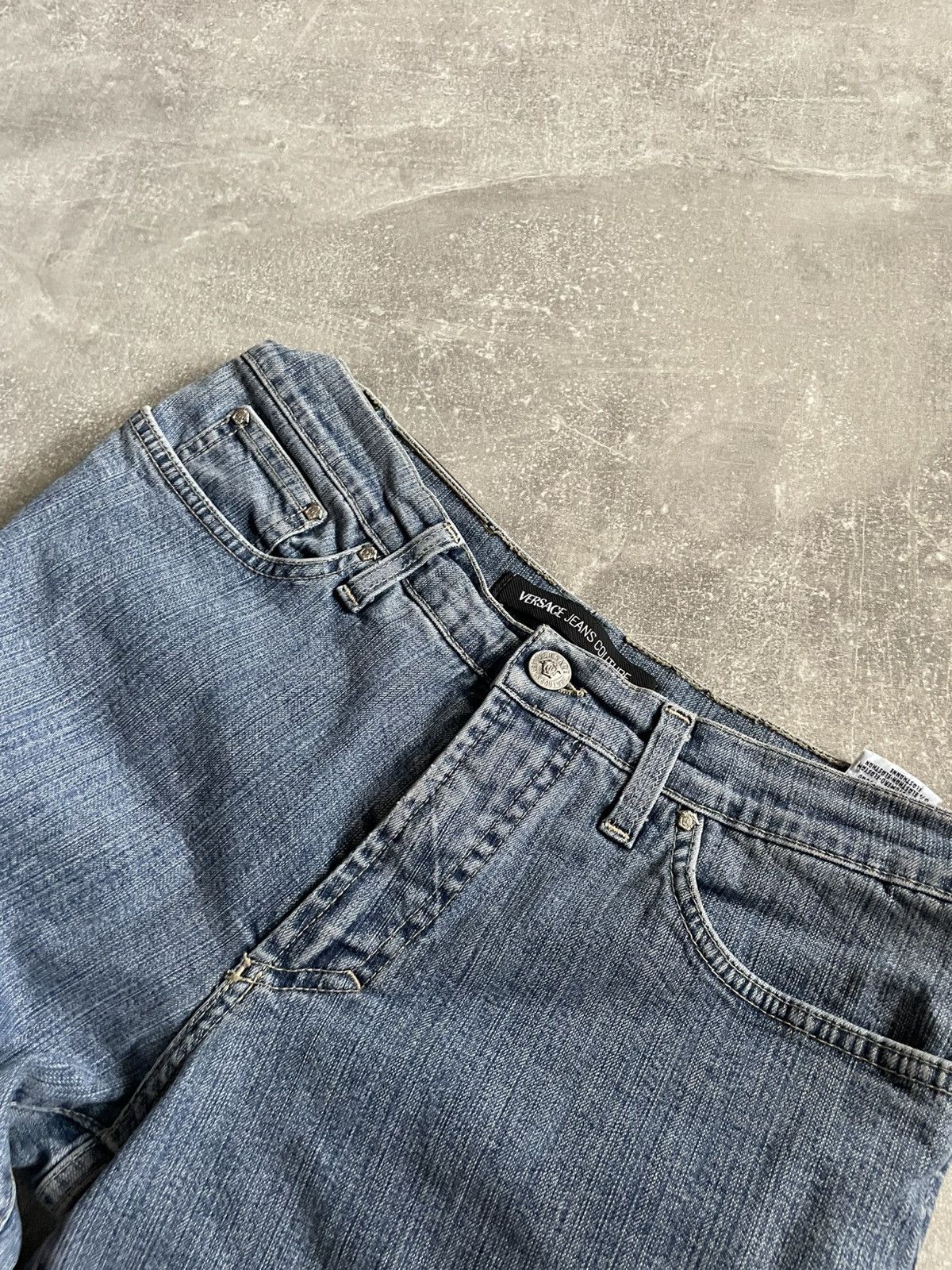 Versace Vintage Versace Jeans Couture Faded Denim Jeans jellyfish Size 31" - 3 Thumbnail