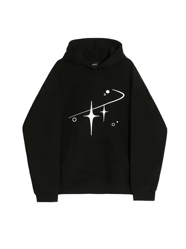 VIBE y2k Stars Graphic Print Pullover Hoodie Size US M / EU 48-50 / 2 - 5 Thumbnail