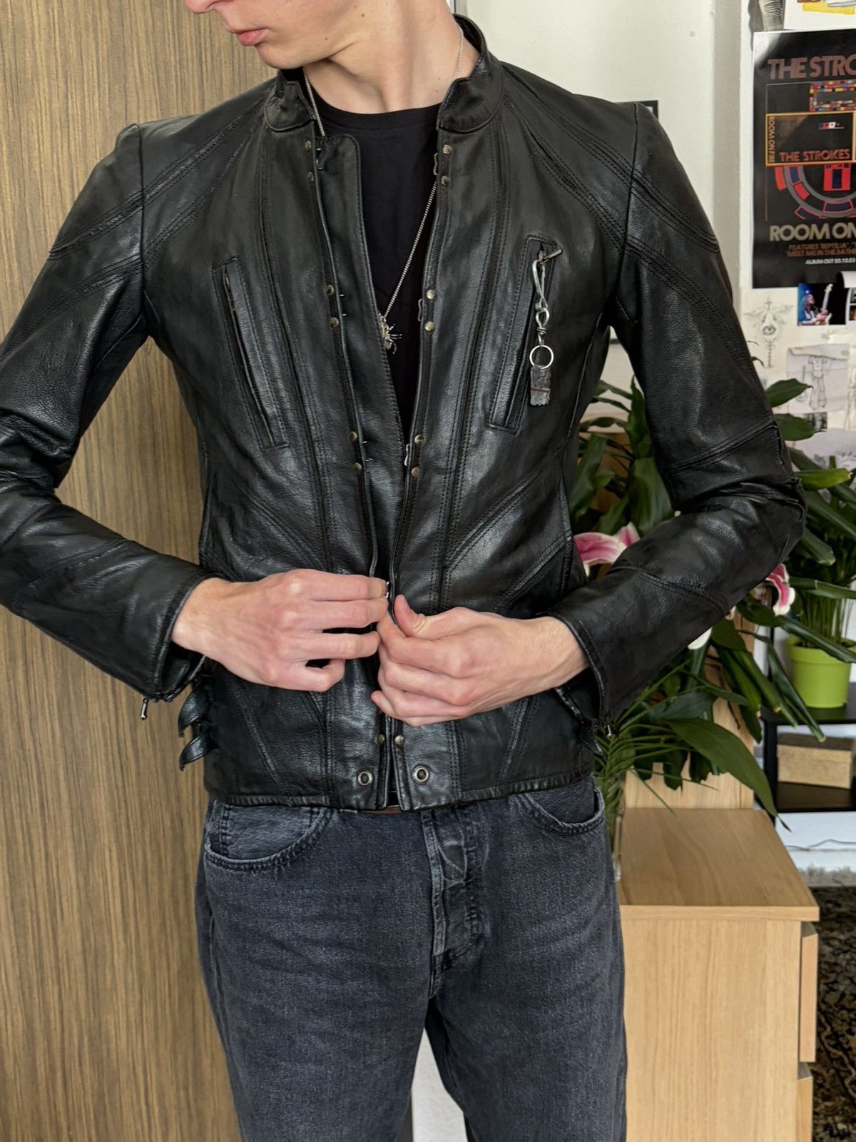 The Viridi-anne The Viridi-Anne Black Leather Jacket Archive Avant Garde Size US S / EU 44-46 / 1 - 9 Thumbnail