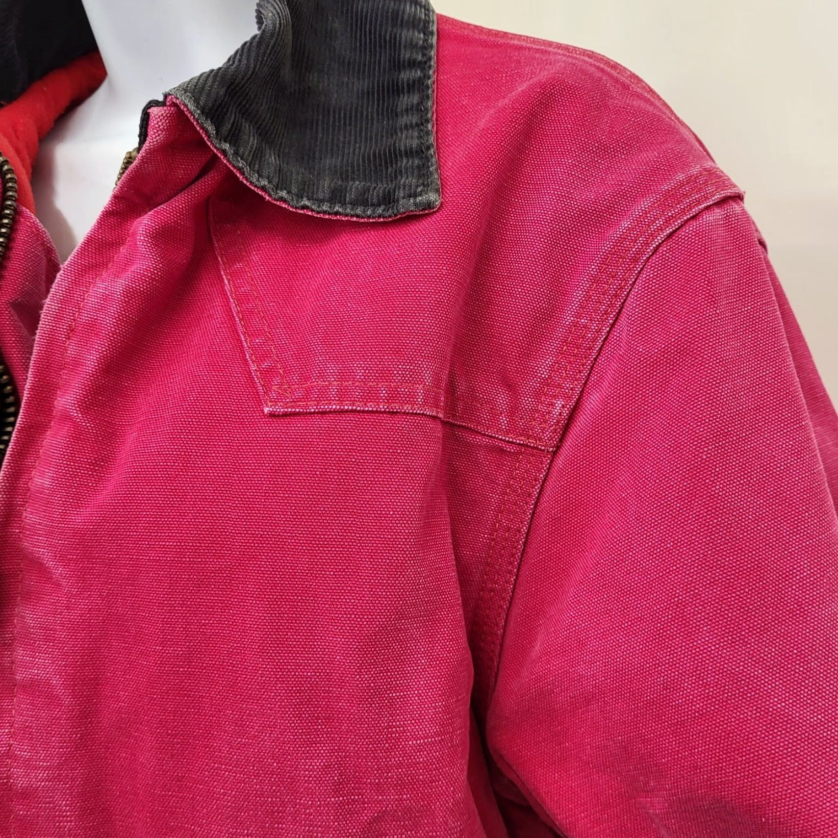 Carhartt VINTAGE Carhartt Jacket Womens Large Pink Canvas Santa Fe Quilt Lined Barn 90s Size L / US 10 / IT 46 - 7 Thumbnail