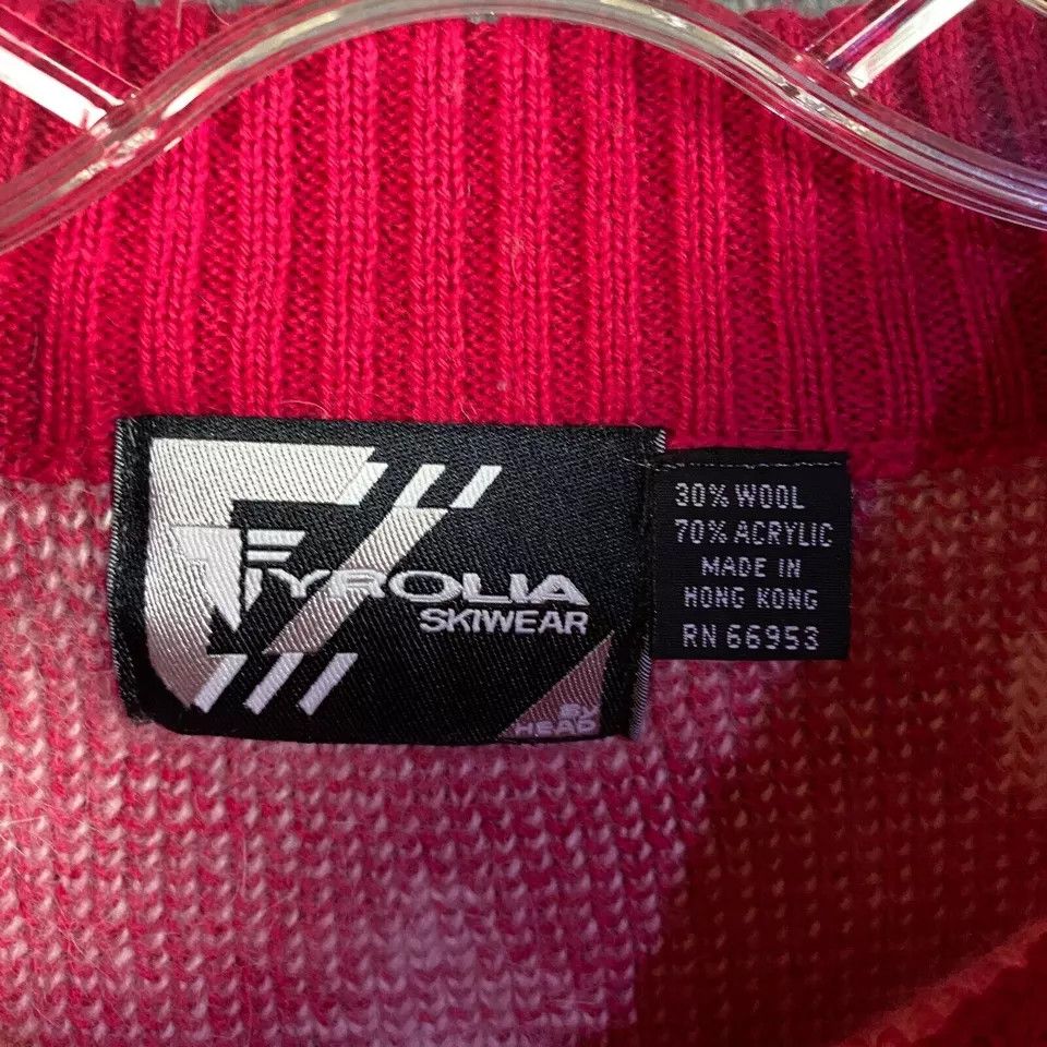 Other Tyrolia Skiwear Sweater Women's M Pink Knit Wool Acrylic Size M / US 6-8 / IT 42-44 - 3 Thumbnail