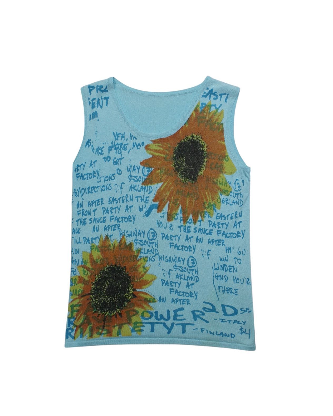 20471120 2000S JAPANESE MADE SUNFLOWER TANK TOP Size M / US 6-8 / IT 42-44 - 1 Thumbnail