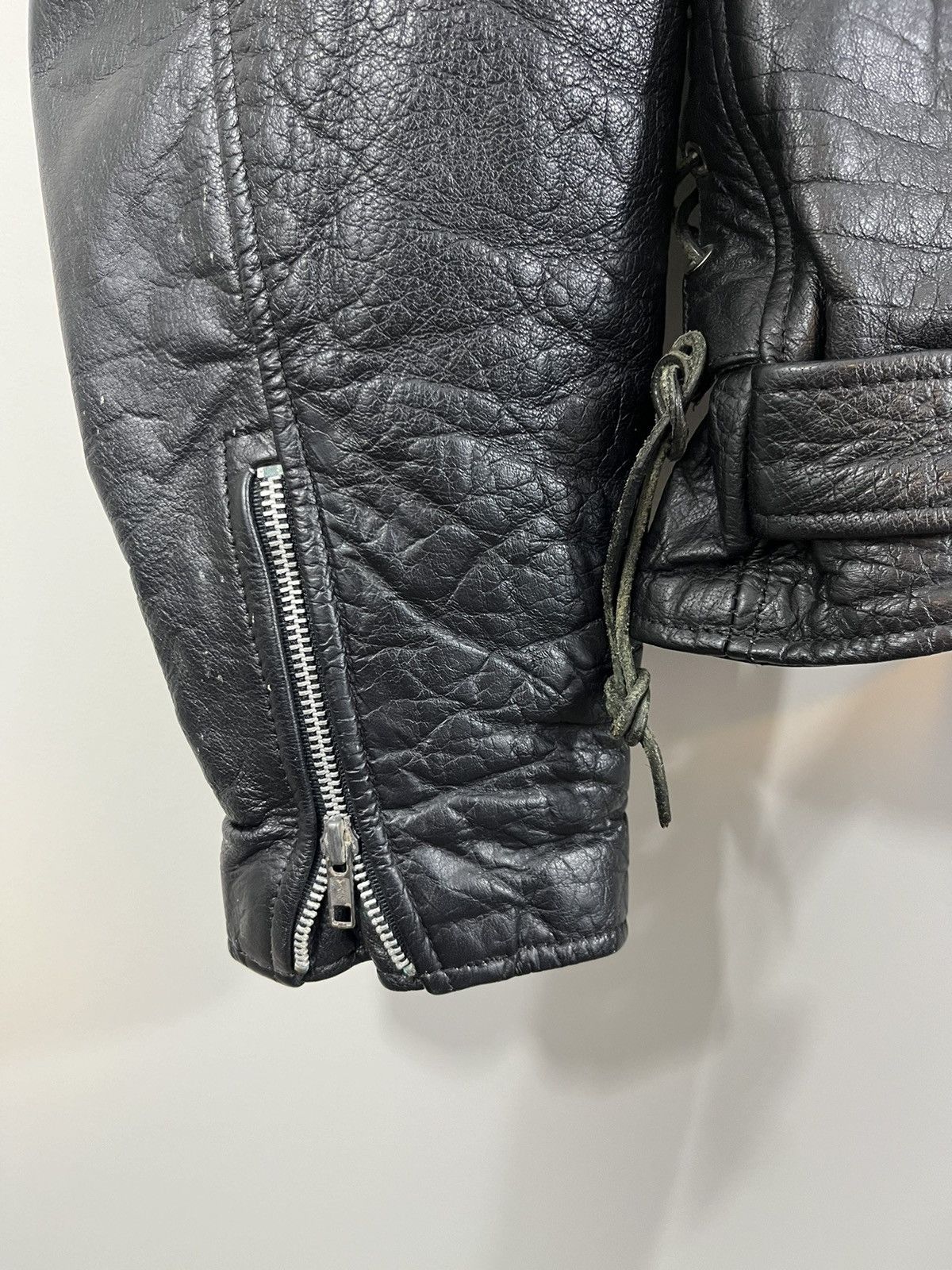 Vintage Oversized Leather 80s Perfecto Moto Biker Jacket Size US XL / EU 56 / 4 - 6 Thumbnail